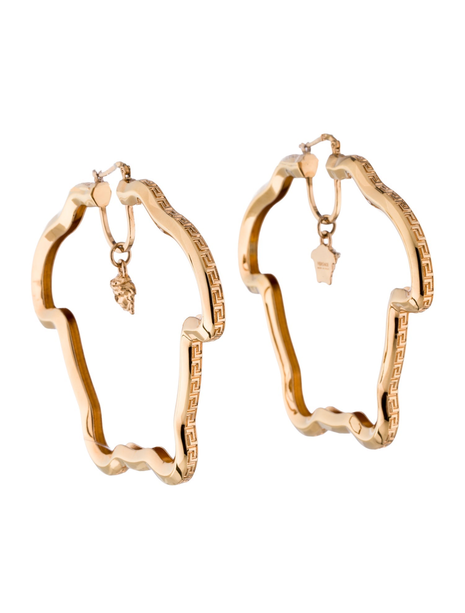 Versace Medusa Shape Hoop Earrings