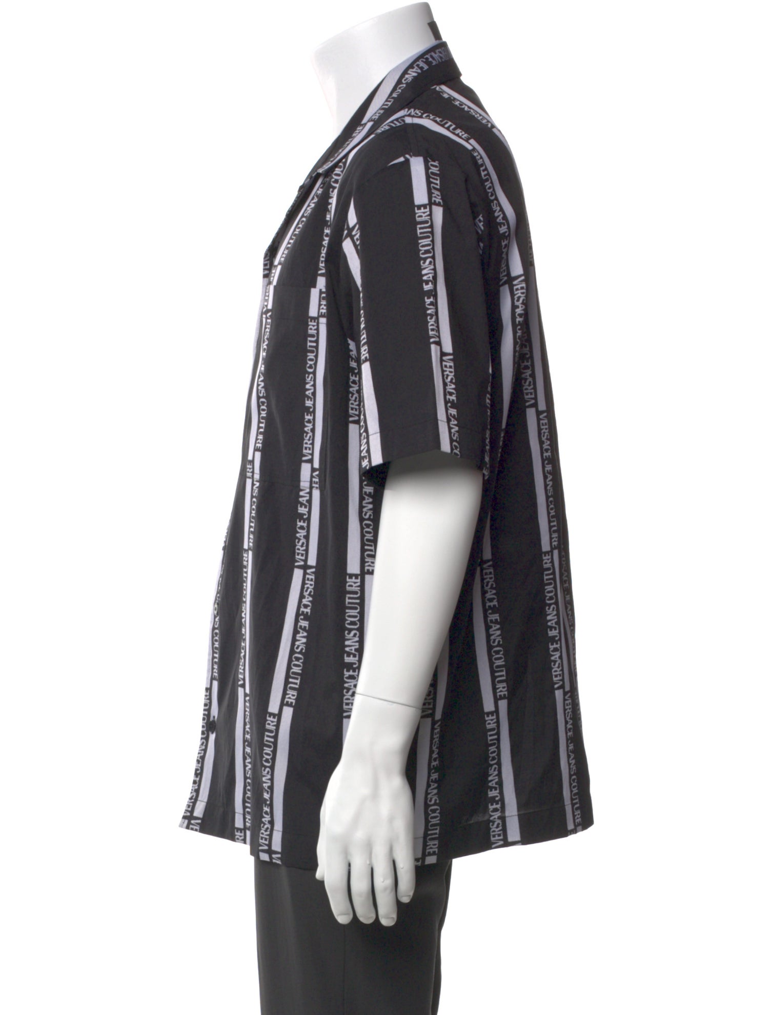 Versace Striped Short Sleeve Shirt