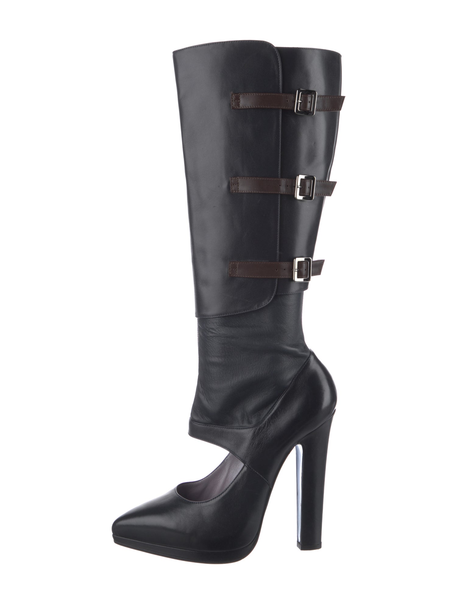 Versace Leather Moto Boots