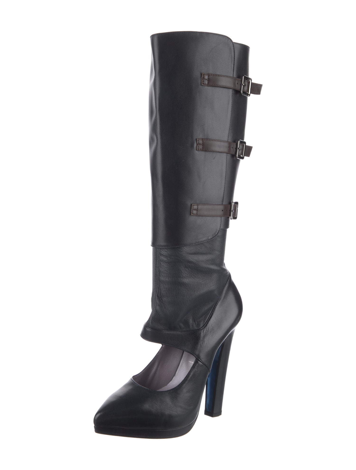 Versace Leather Moto Boots