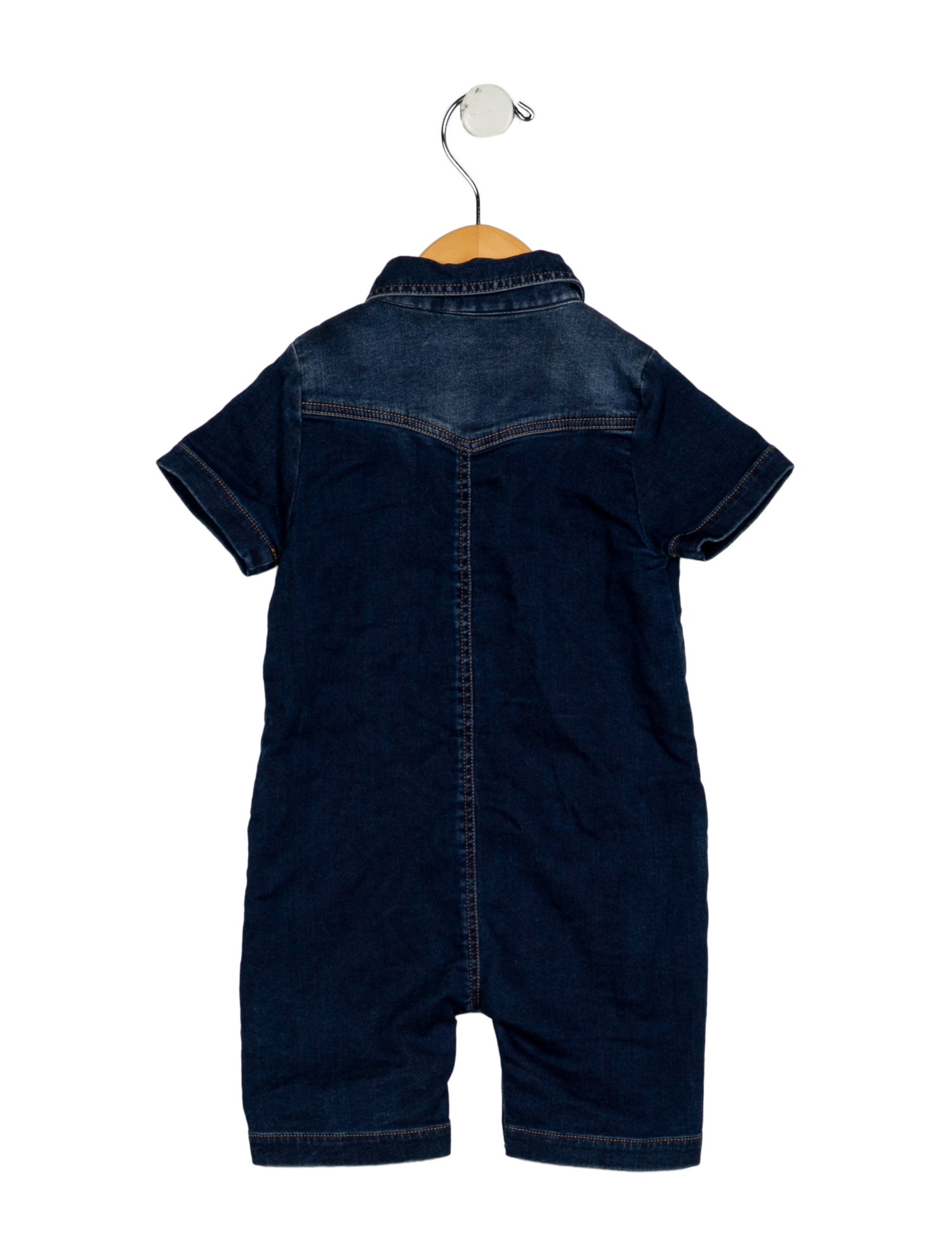 Young Versace Infant Boy's Denim One-Piece