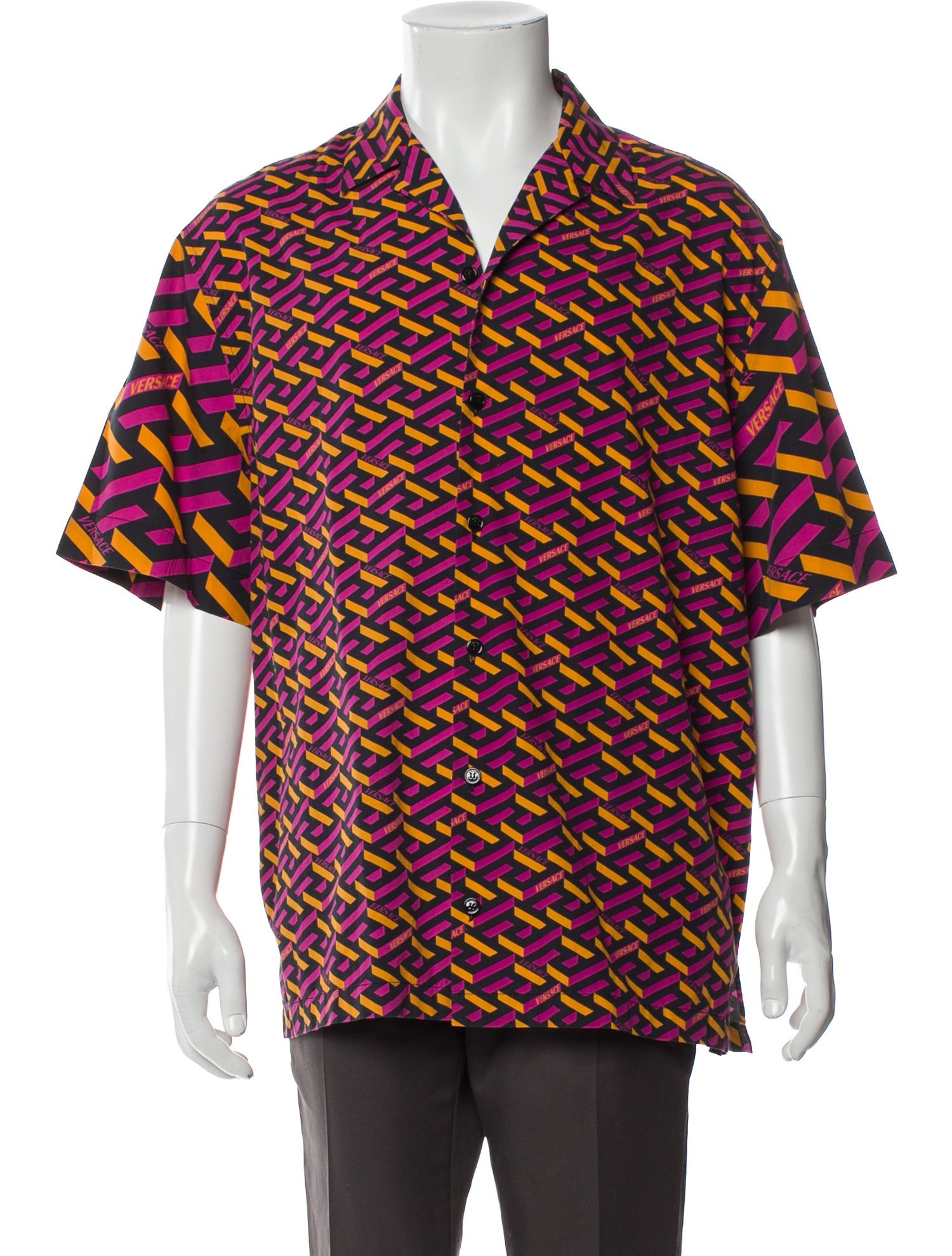 Versace Printed Short Sleeve Shirt