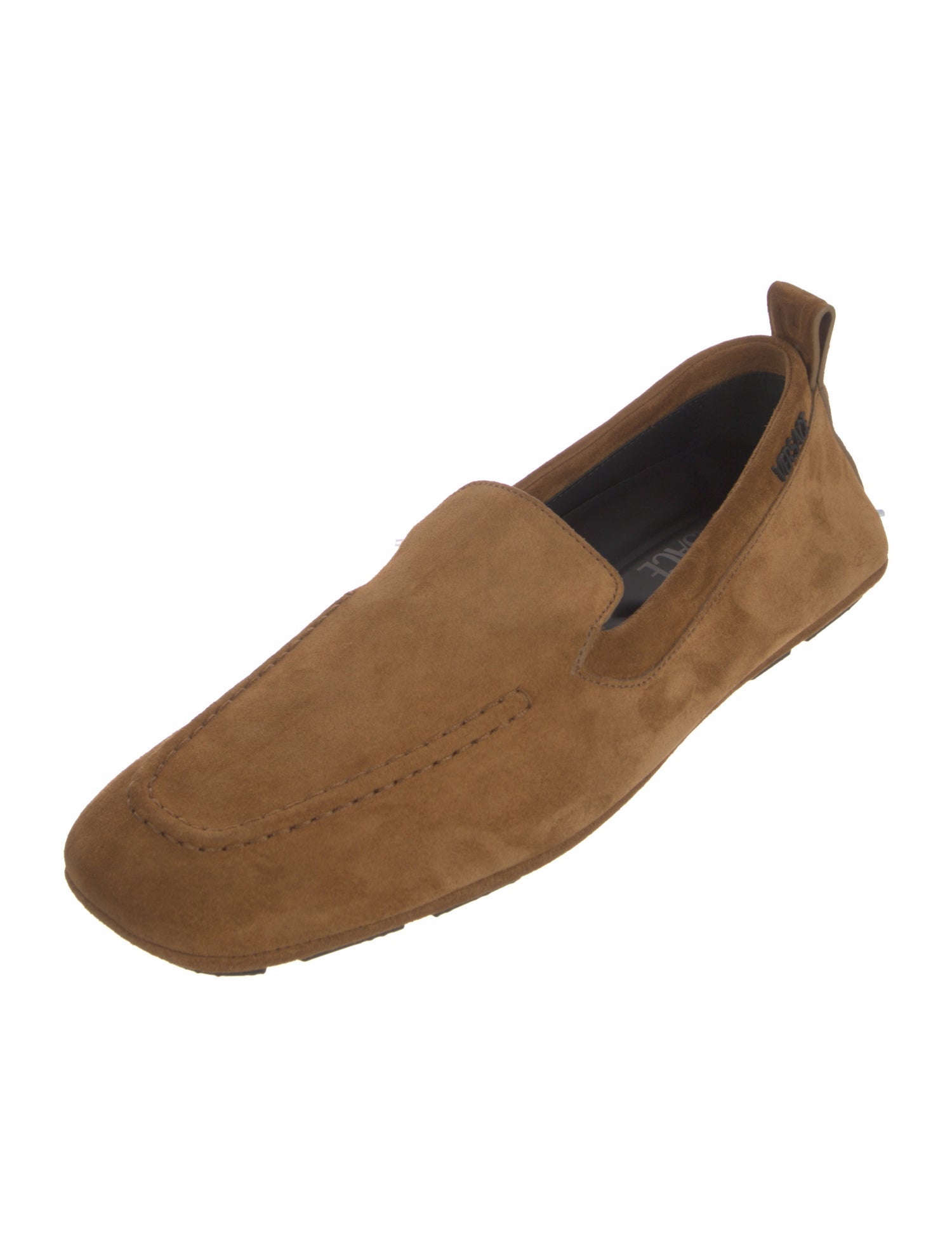 Versace Medusa Insignia Suede Loafers