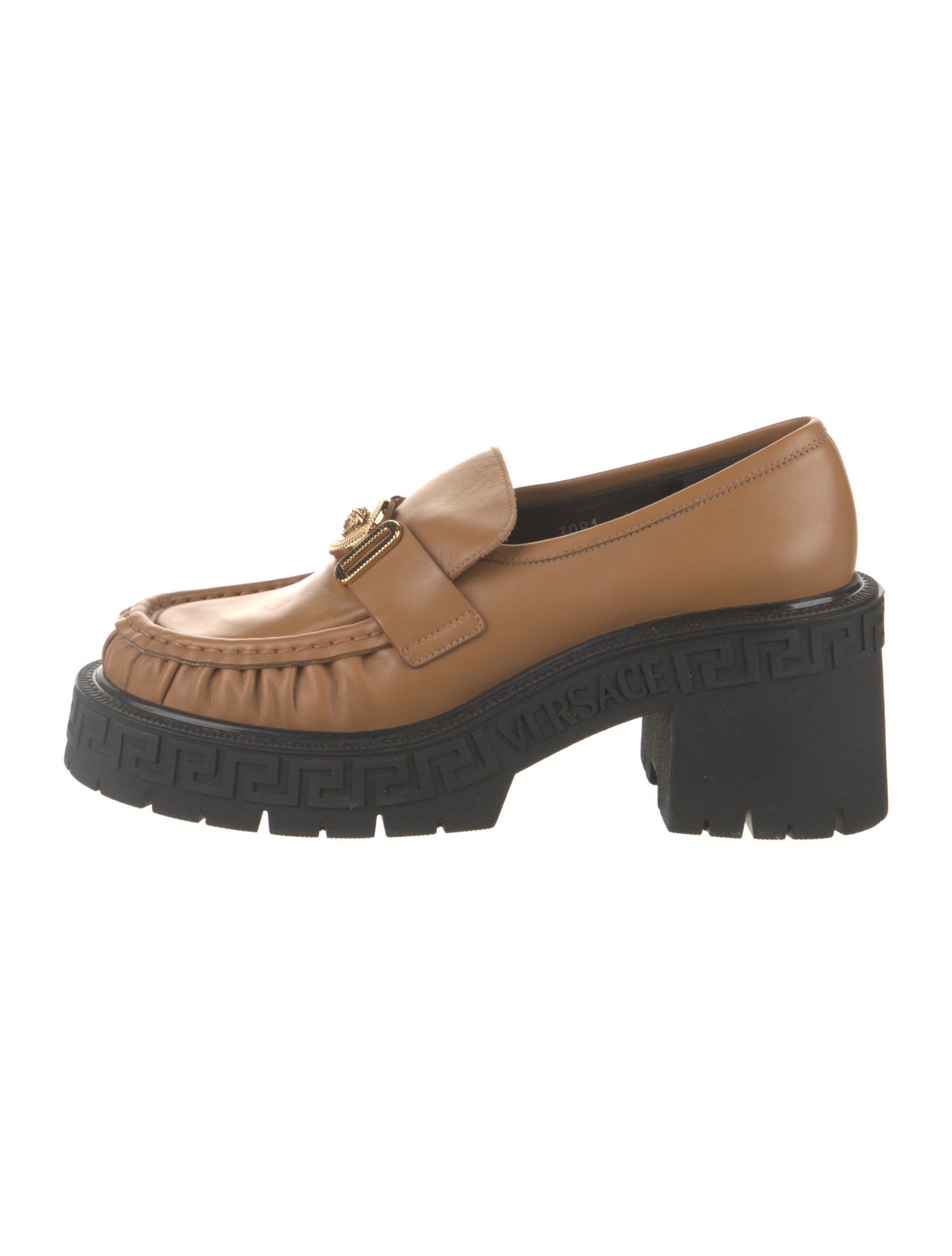 Versace Medusa Insignia Leather Loafers
