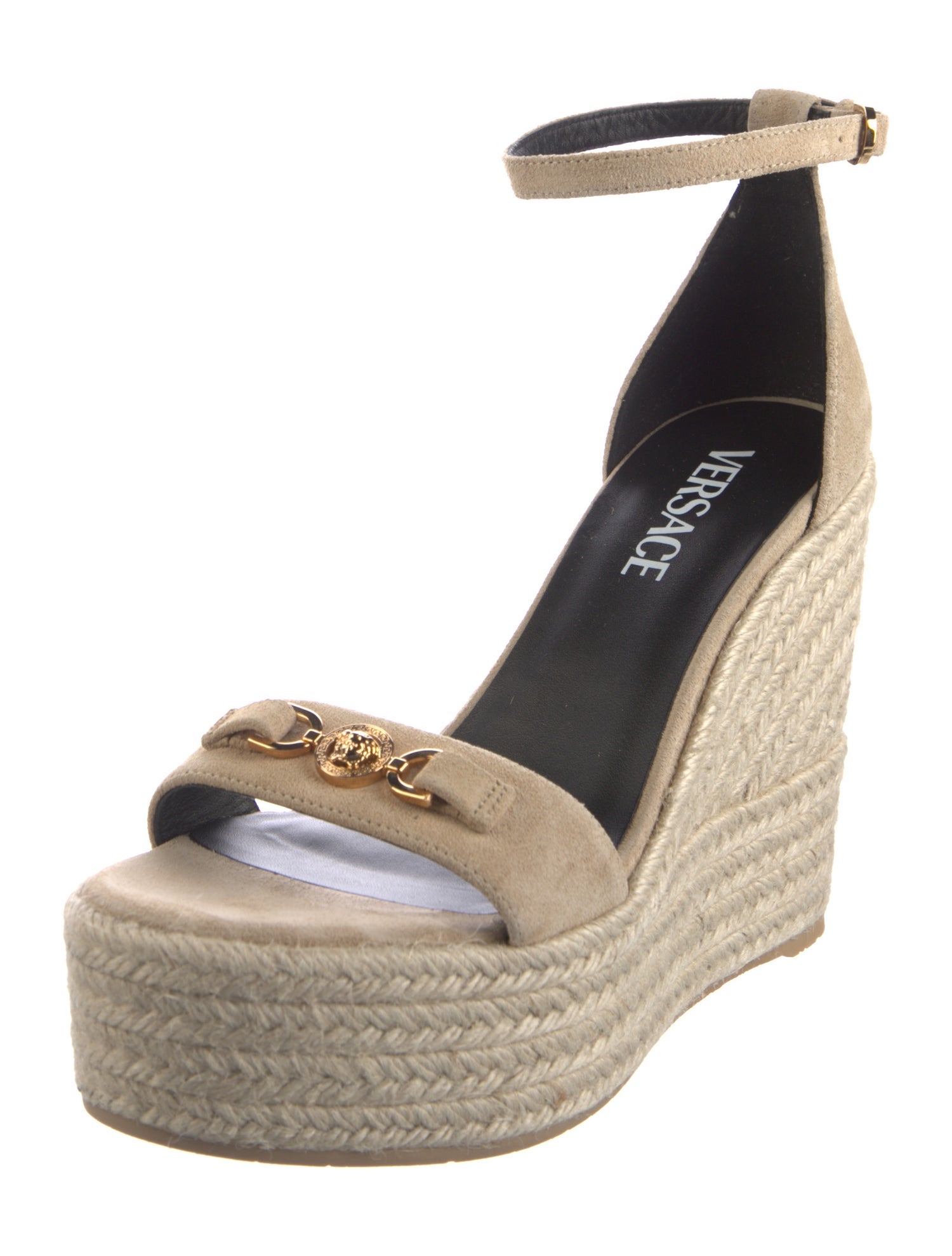 Versace Crystal Embellishments Espadrilles