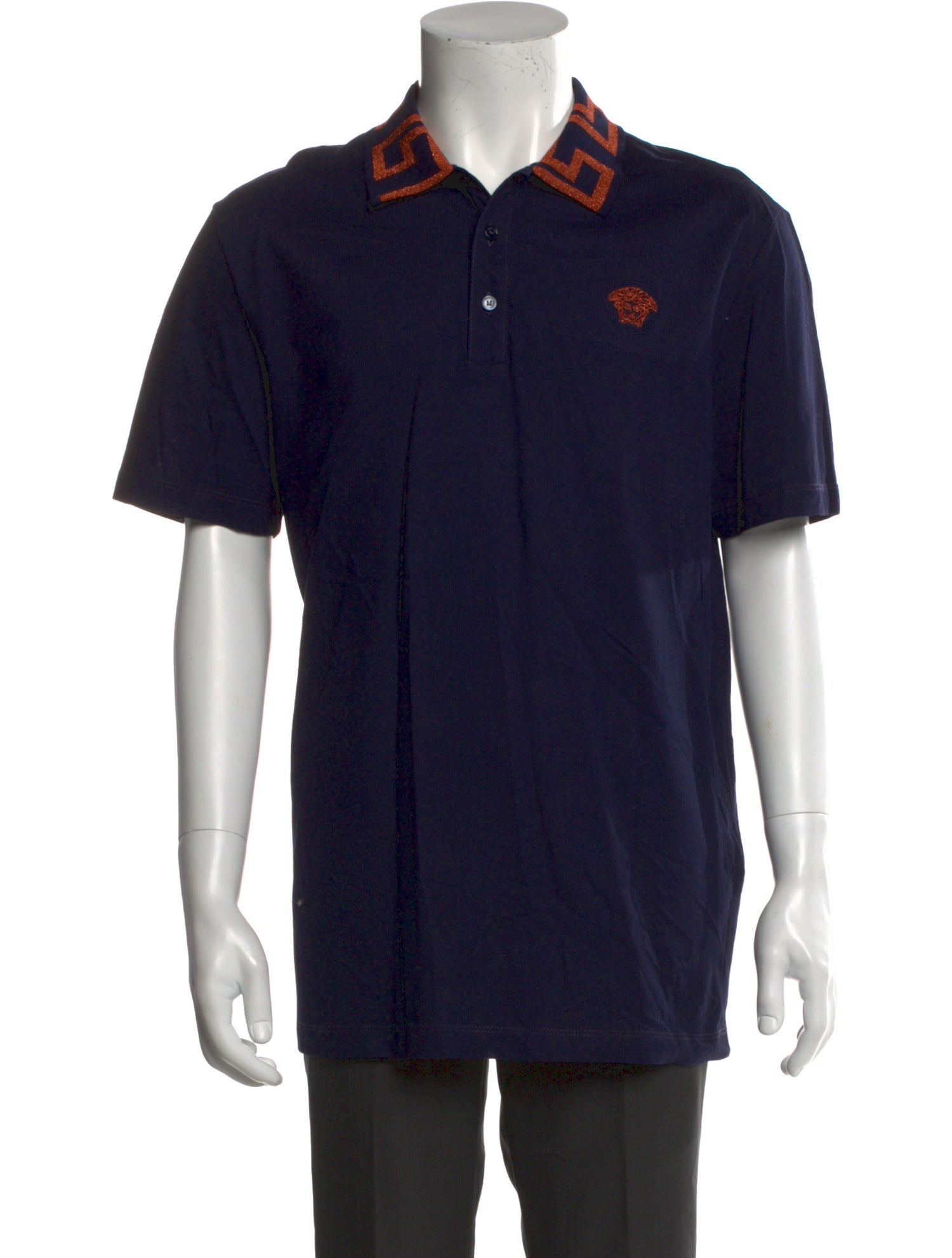 Versace Crew Neck Short Sleeve Polo Shirt w/ Tags