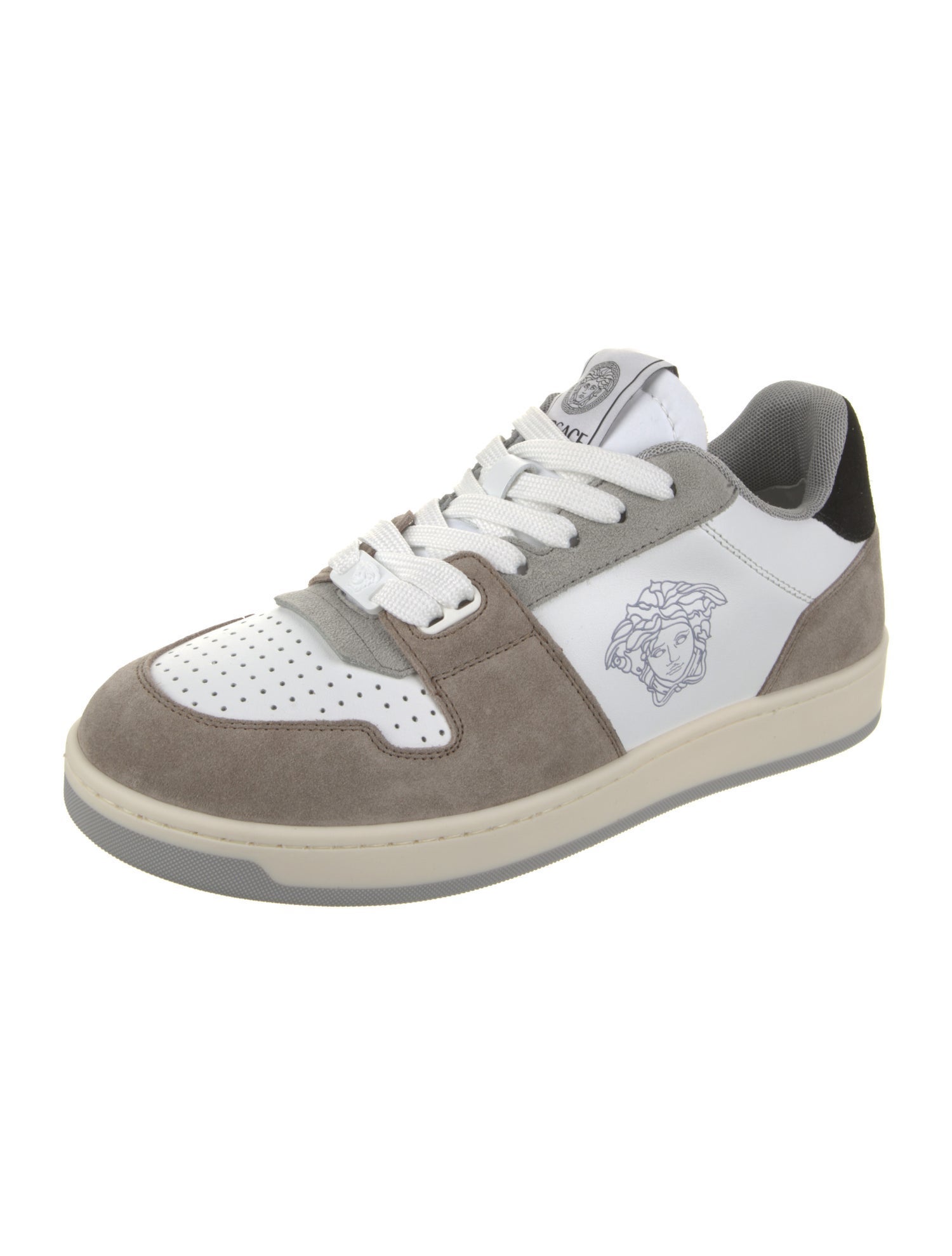 Versace Leather Printed Sneakers