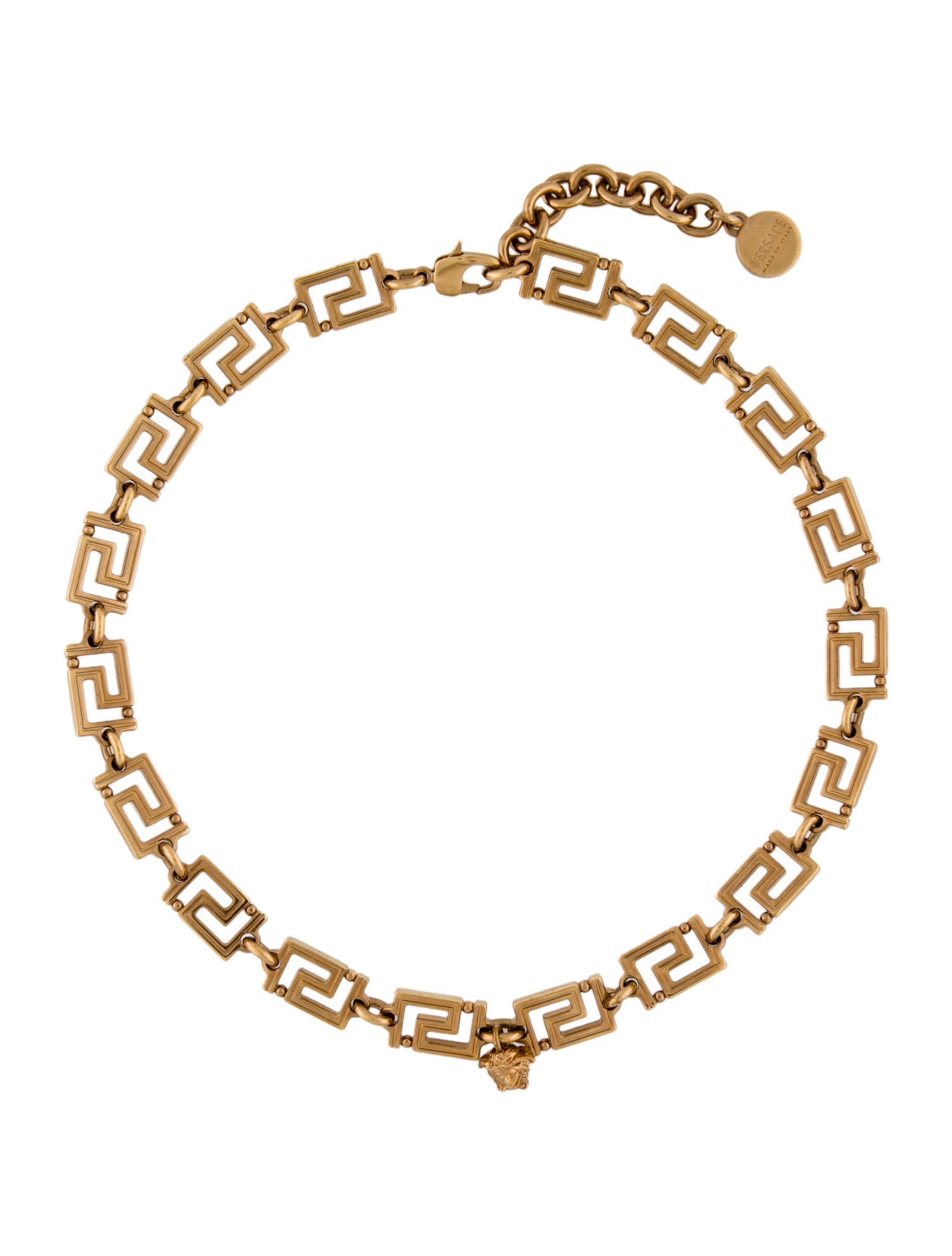 Versace Greca Chain Link Necklace