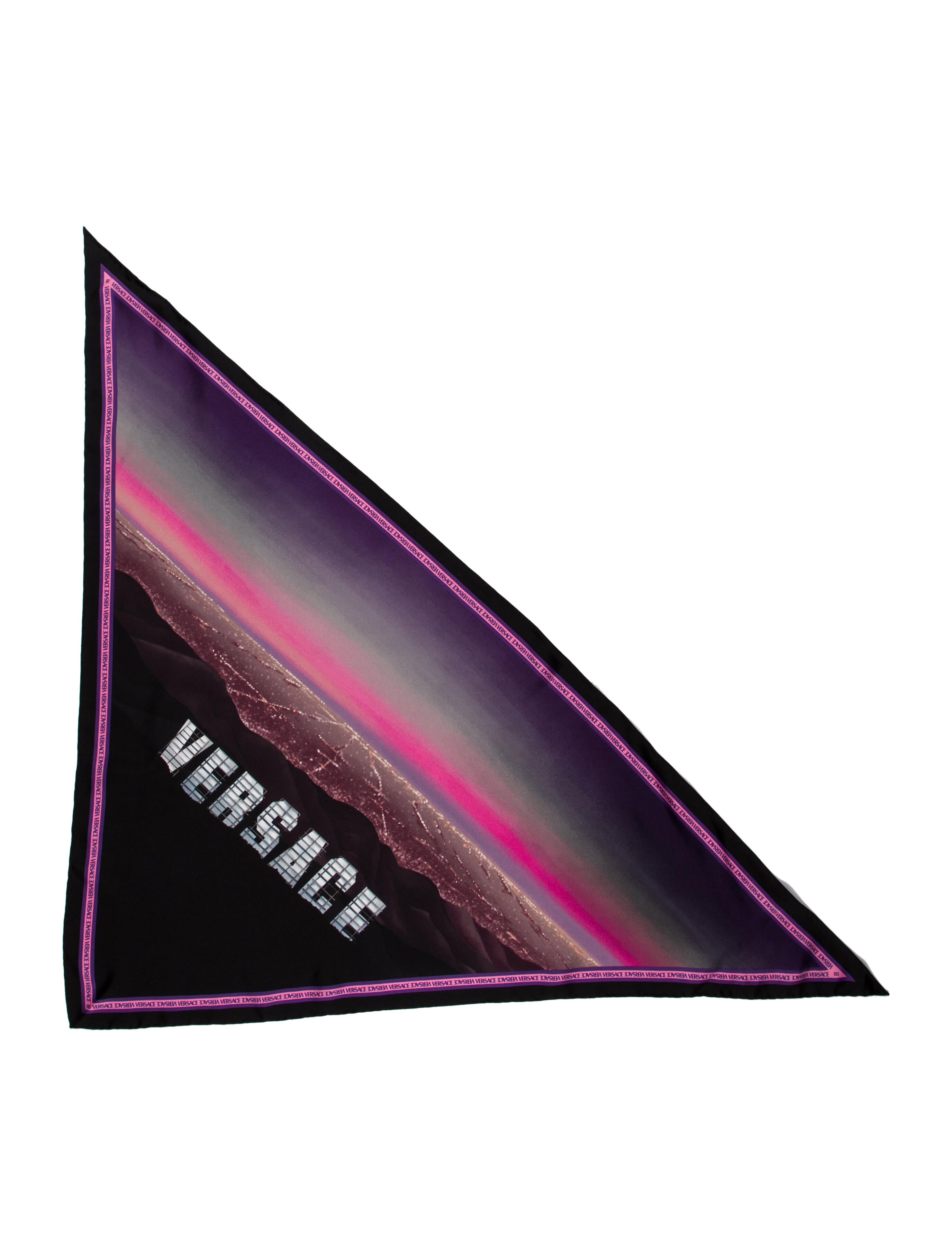 Versace Silk Striped Scarf w/ Tags