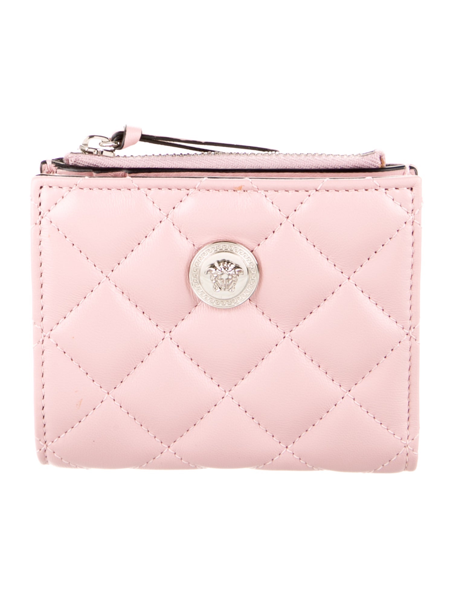 Versace Quilted Pattern Leather Wallet