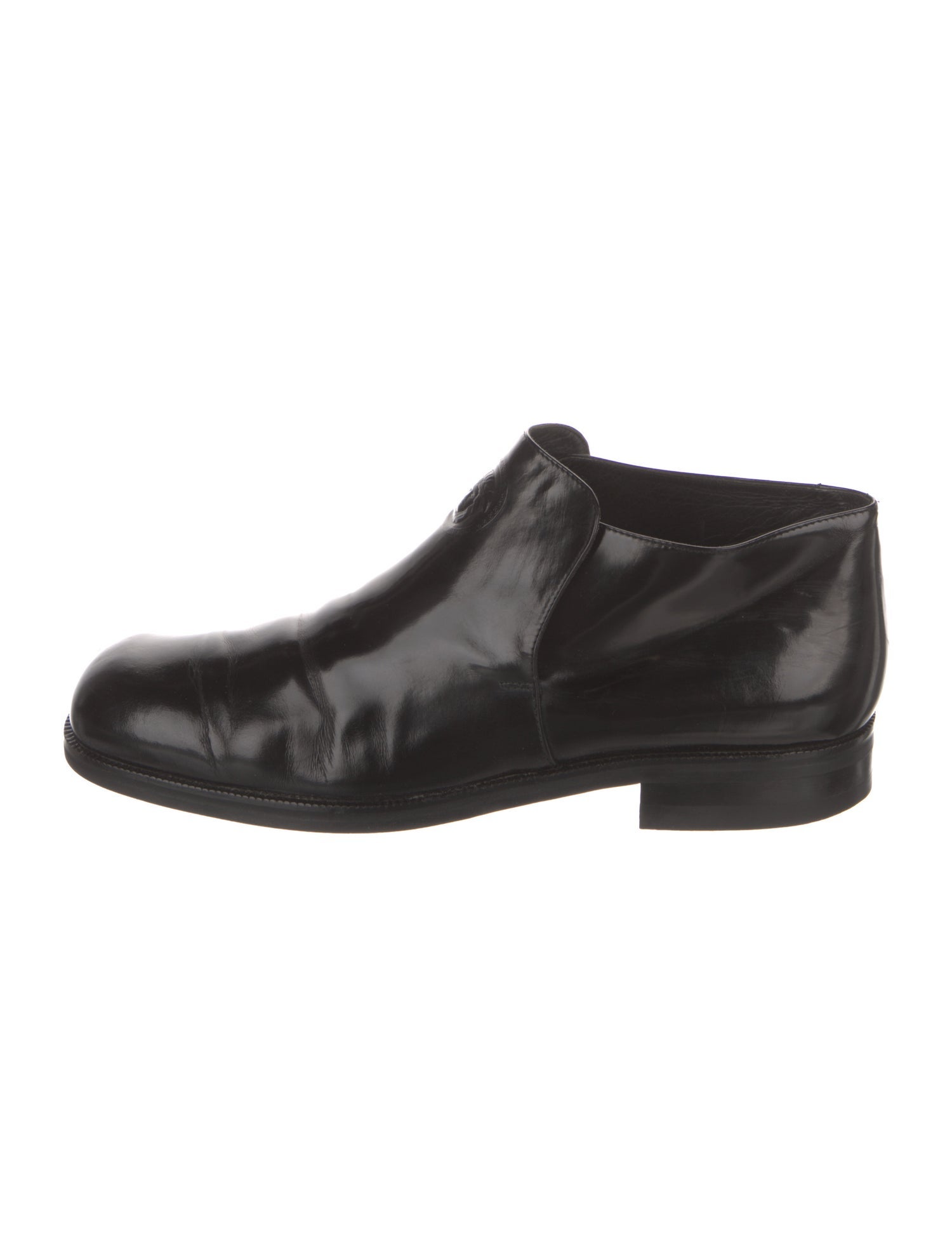 Versace Medusa Insignia Patent Leather Dress Loafers
