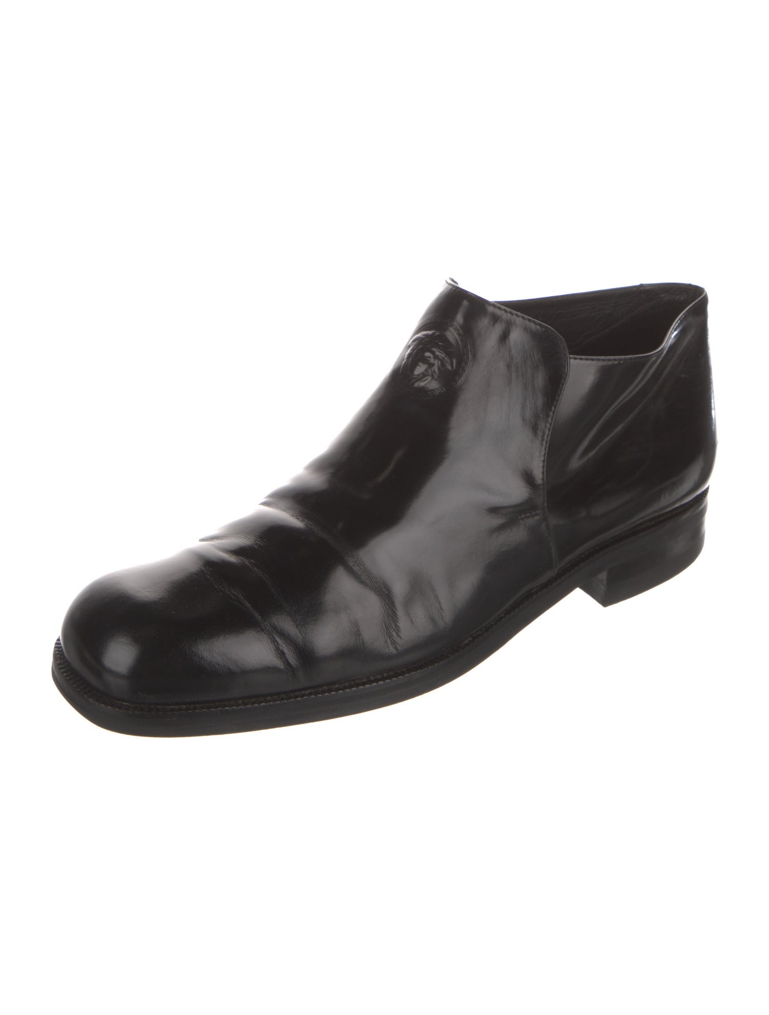 Versace Medusa Insignia Patent Leather Dress Loafers