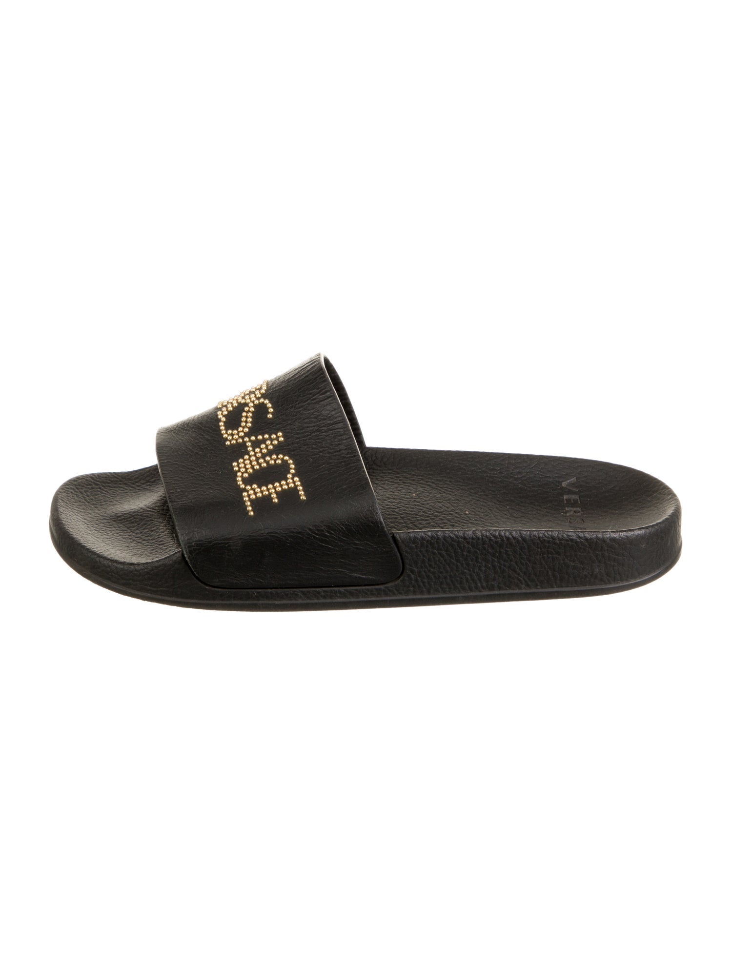 Versace Girls' Logo Studded Slides