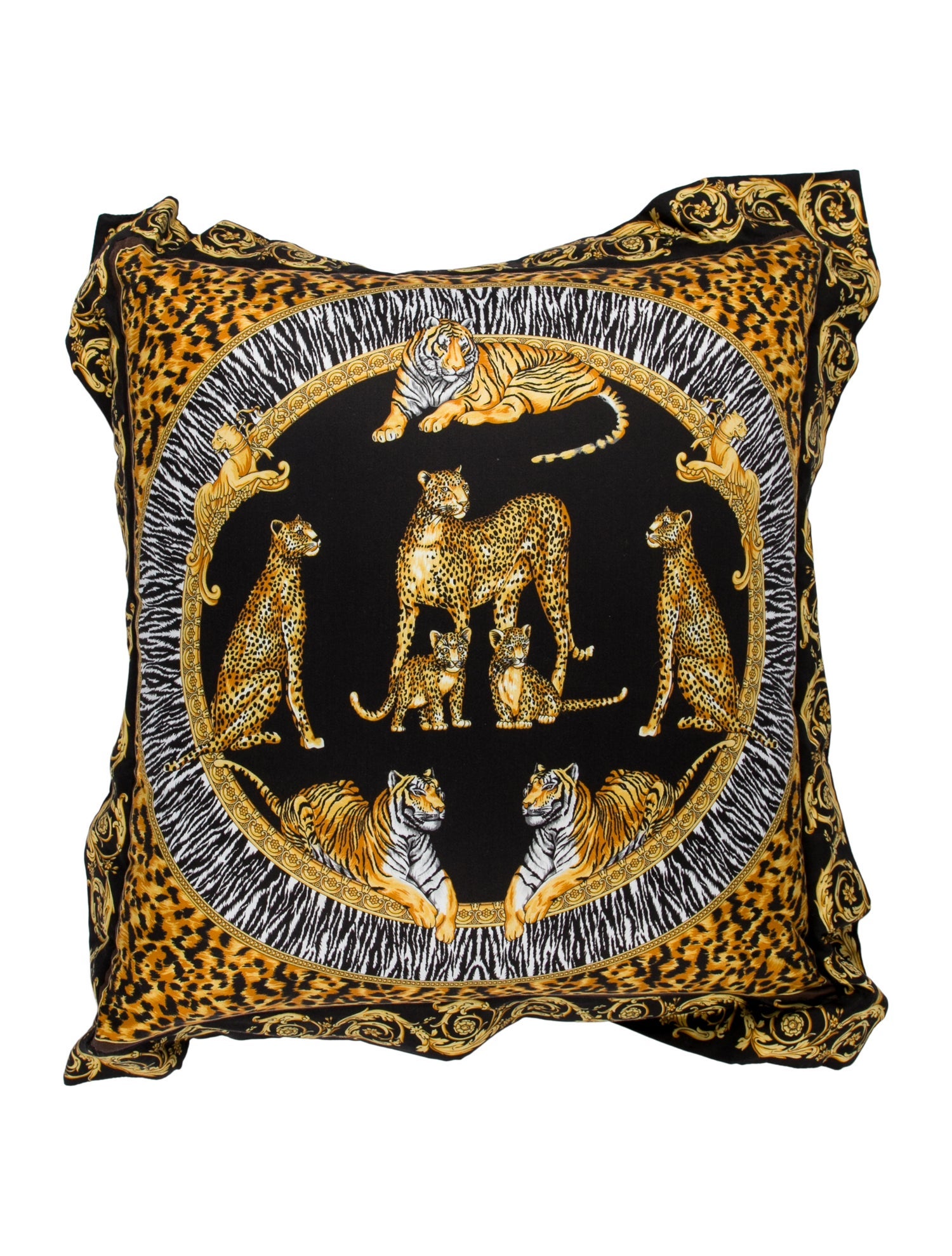 Versace Wild Cats Double-Face Throw Pillow