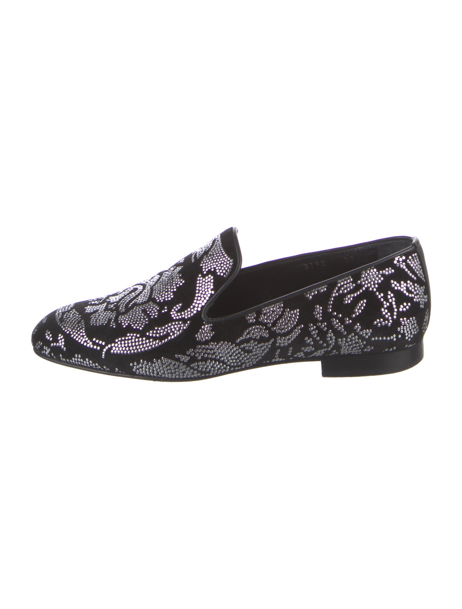 Versace Velvet Patterned Loafers