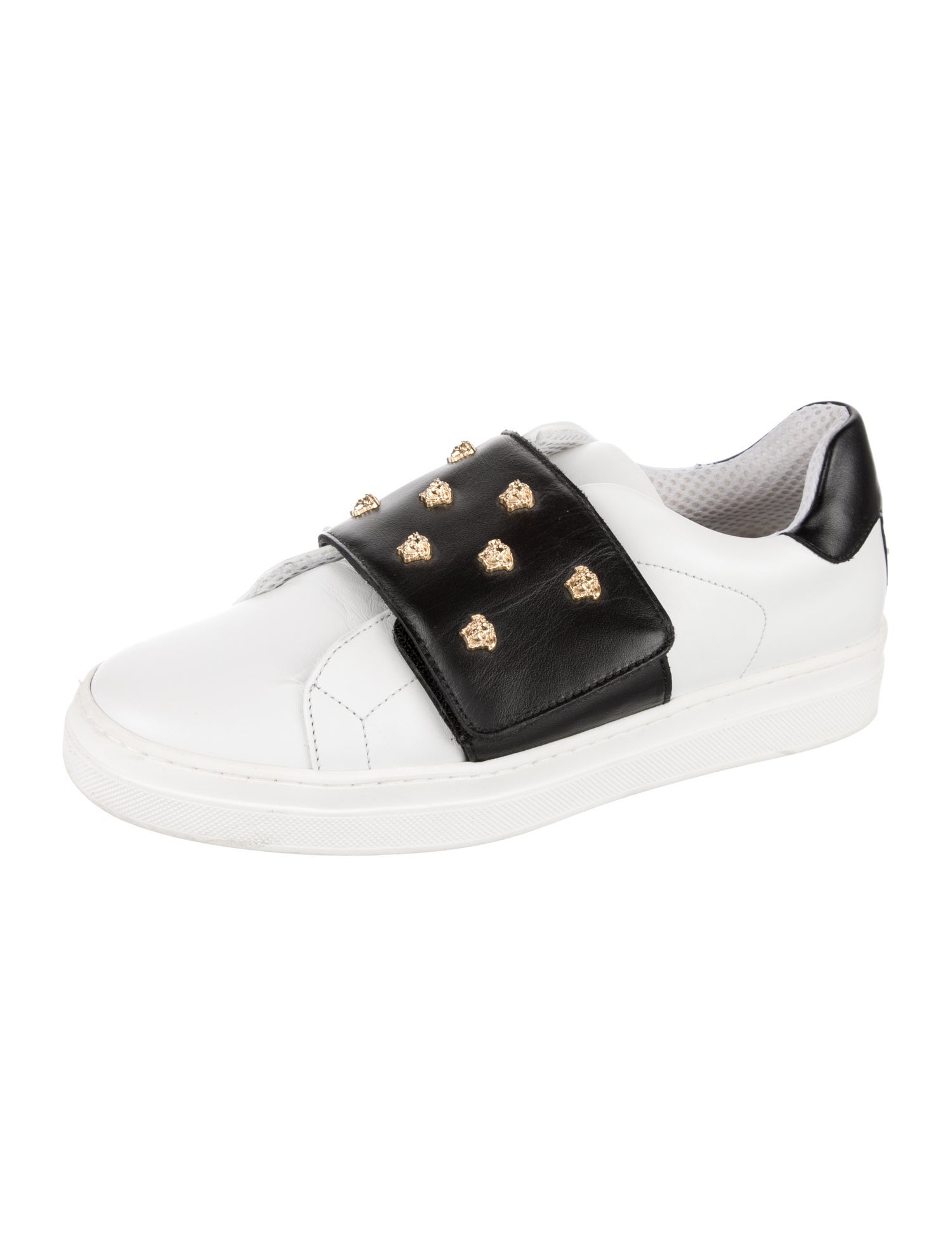 Versace Leather Colorblock Pattern Sneakers