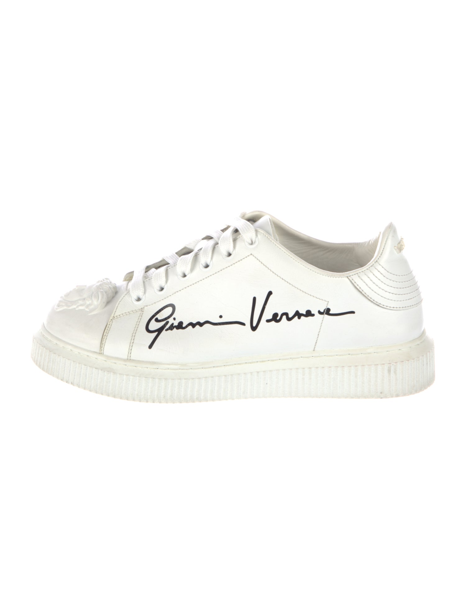 Versace Medusa Insignia Leather Sneakers