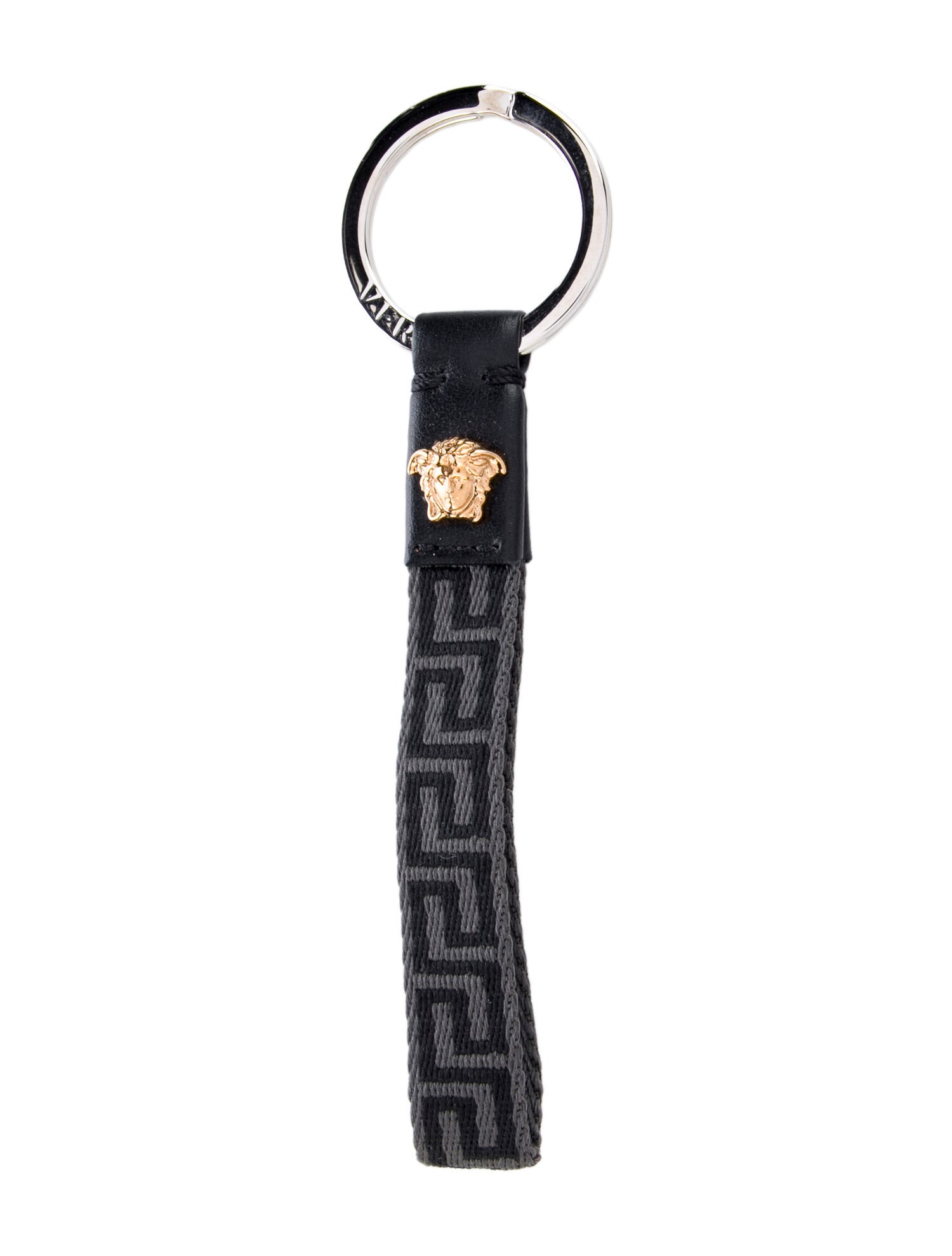Versace pattern print keychain charm