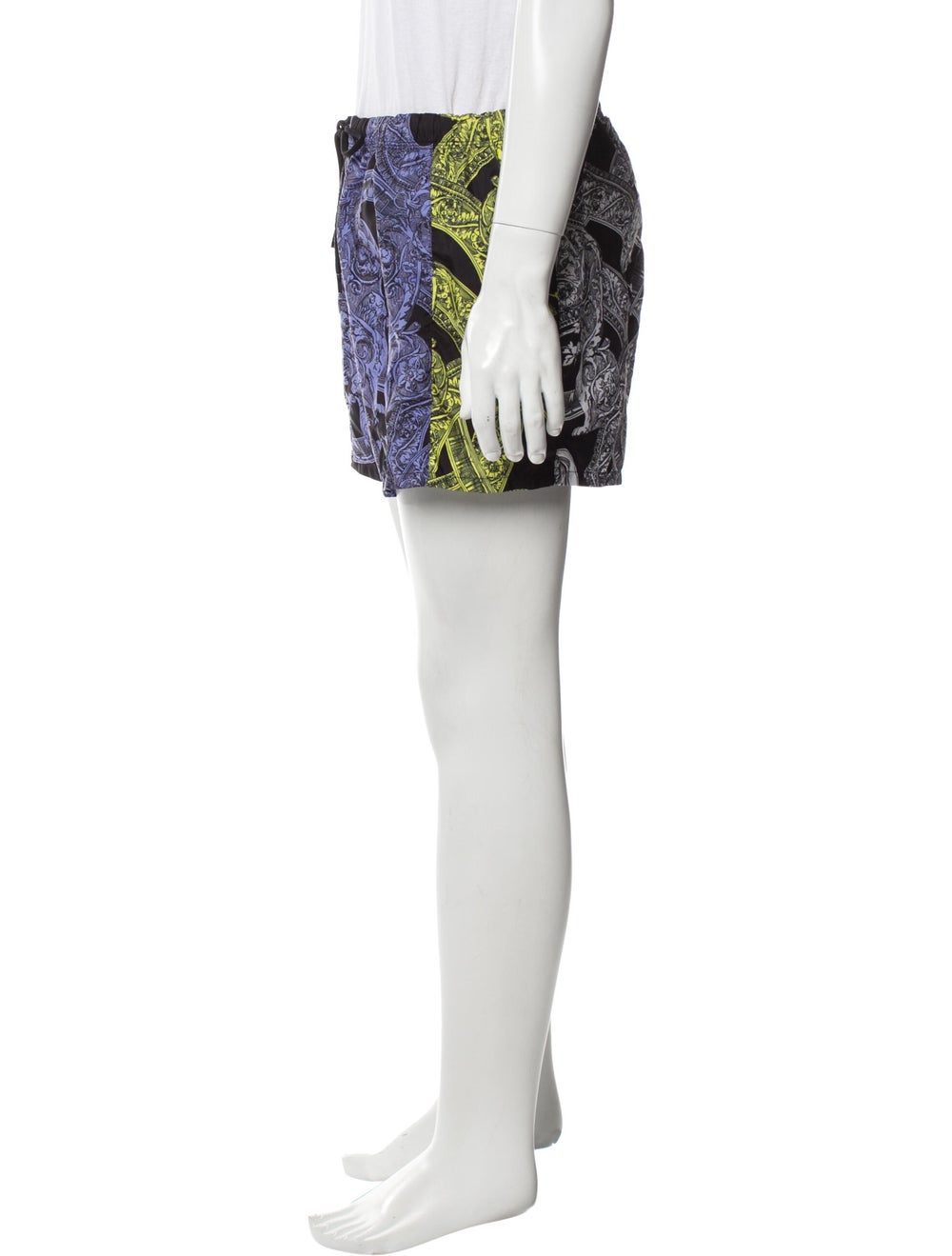 Versace Swim Trunks Black Printed Patch Pockets &… - image 2