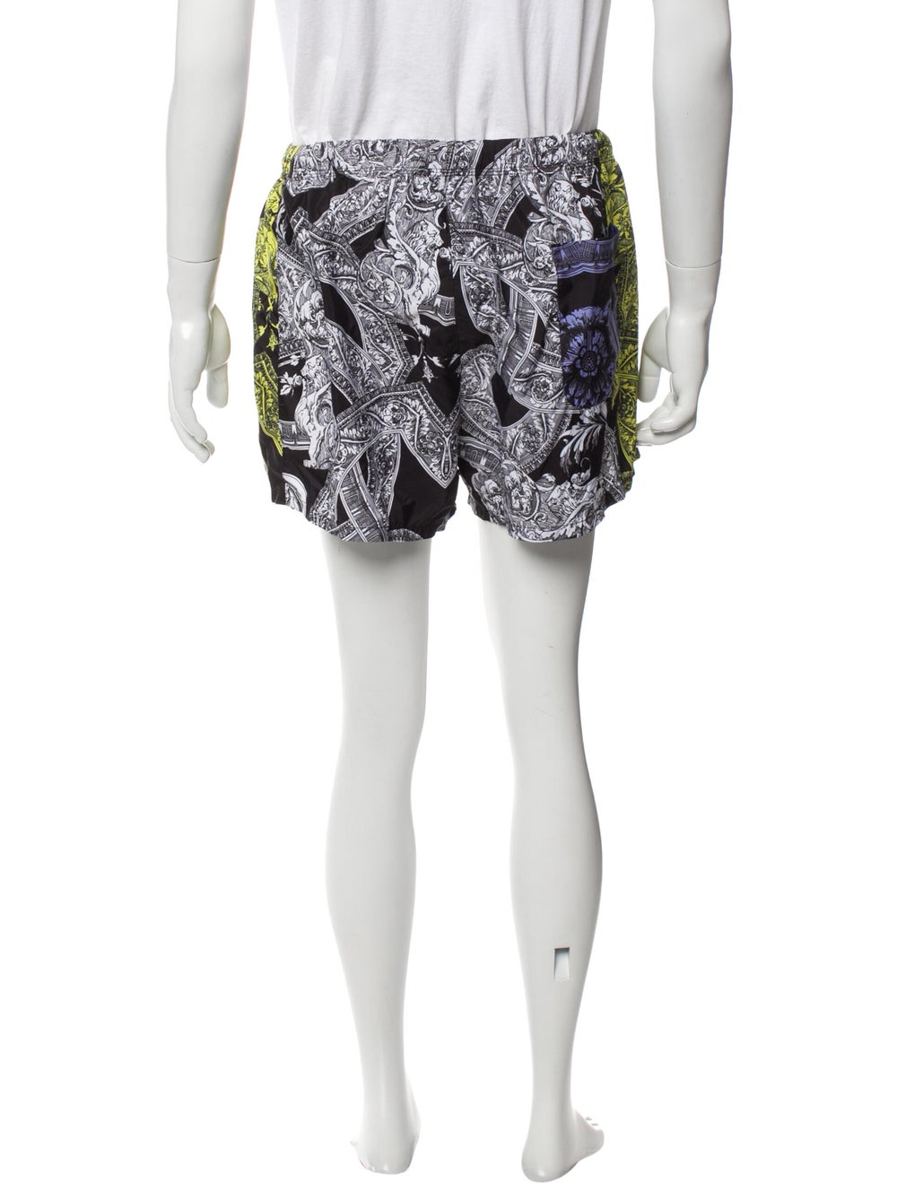 Versace Swim Trunks Black Printed Patch Pockets &… - image 3