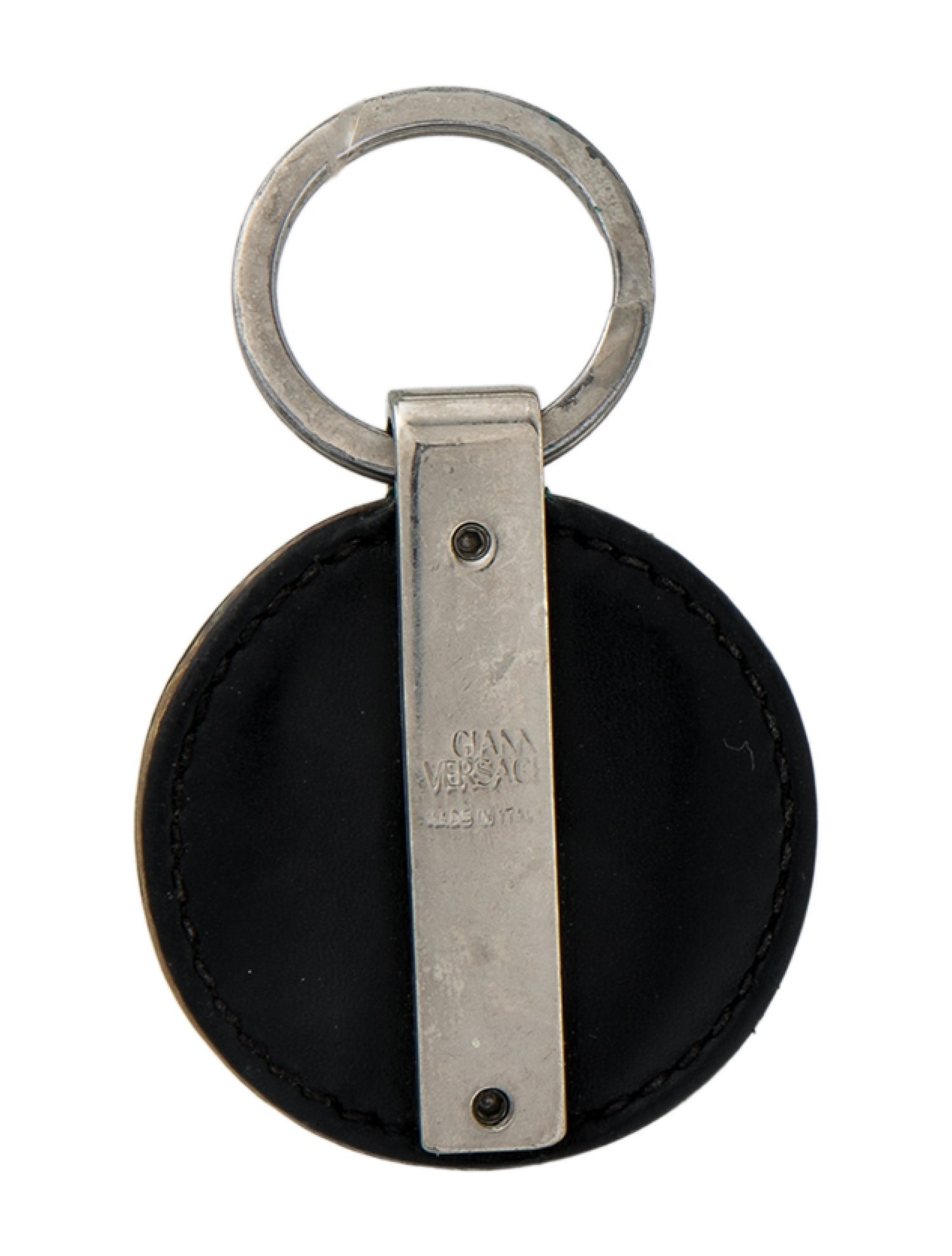 Versace Leather and Metal Keychain