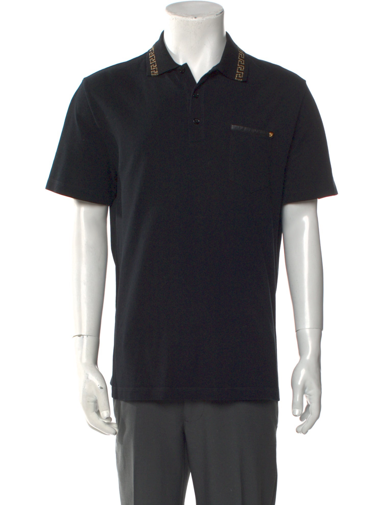Versace V-Neck Short Sleeve Henley