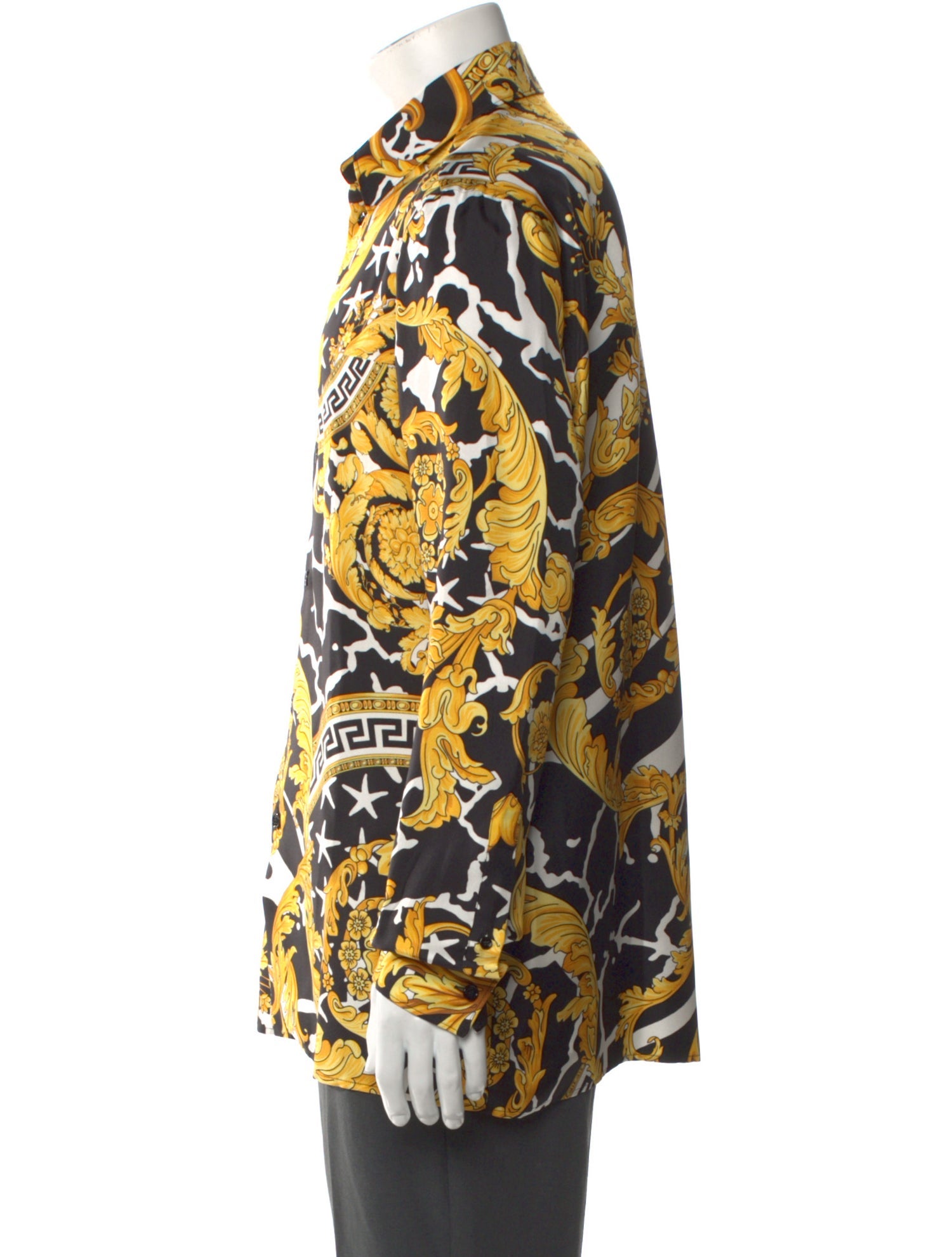 Versace Barocco Print Silk Shirt w/ Tags