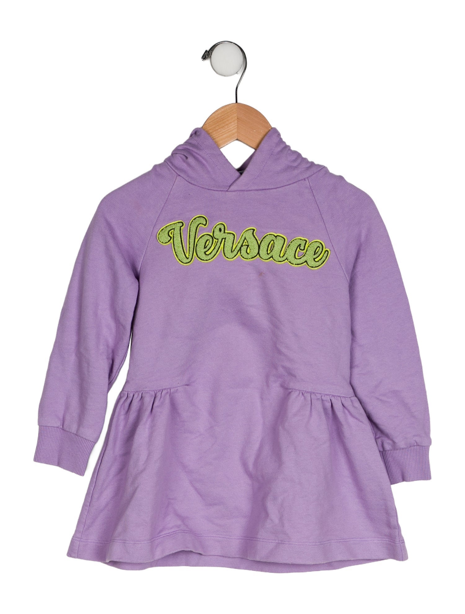 Versace Toddler Girls' Logo Printed Long Sleeve Dress