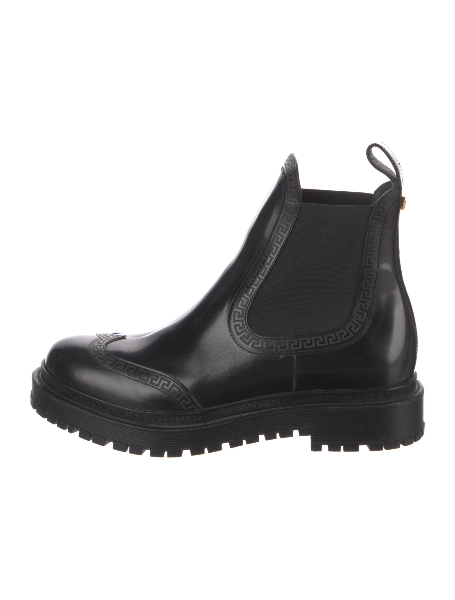 Versace Leather Chelsea Boots