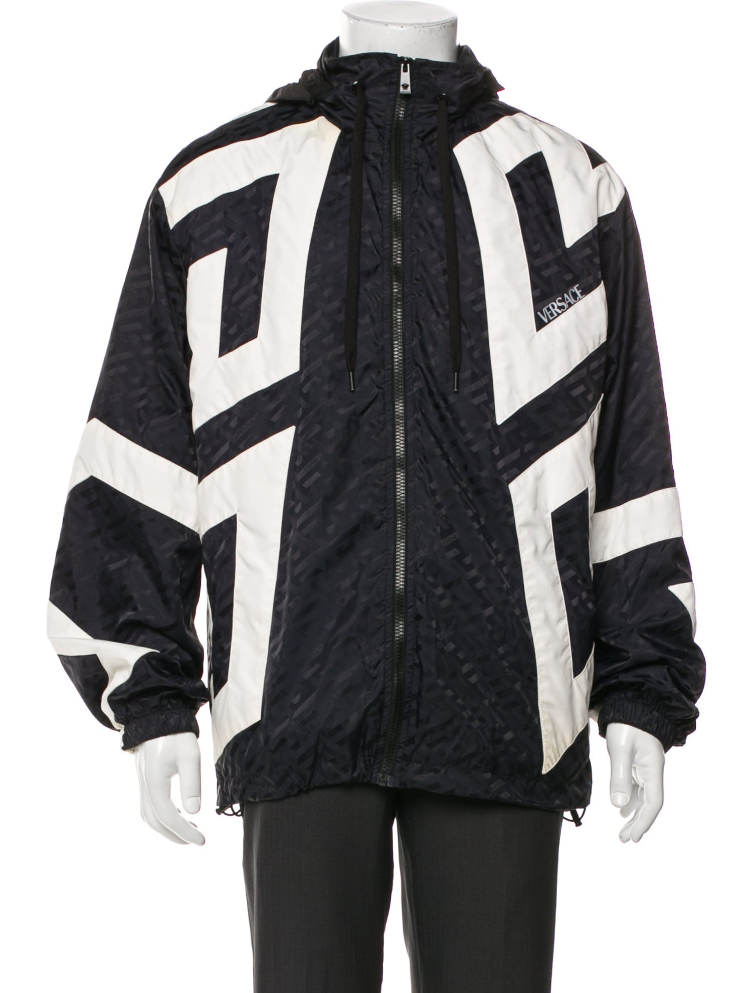 Versace Colorblock Pattern Moto Jacket