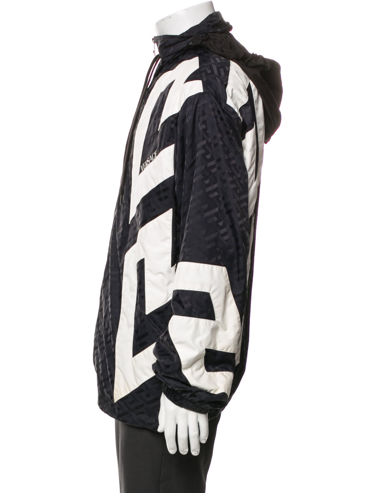 Versace Colorblock Pattern Moto Jacket