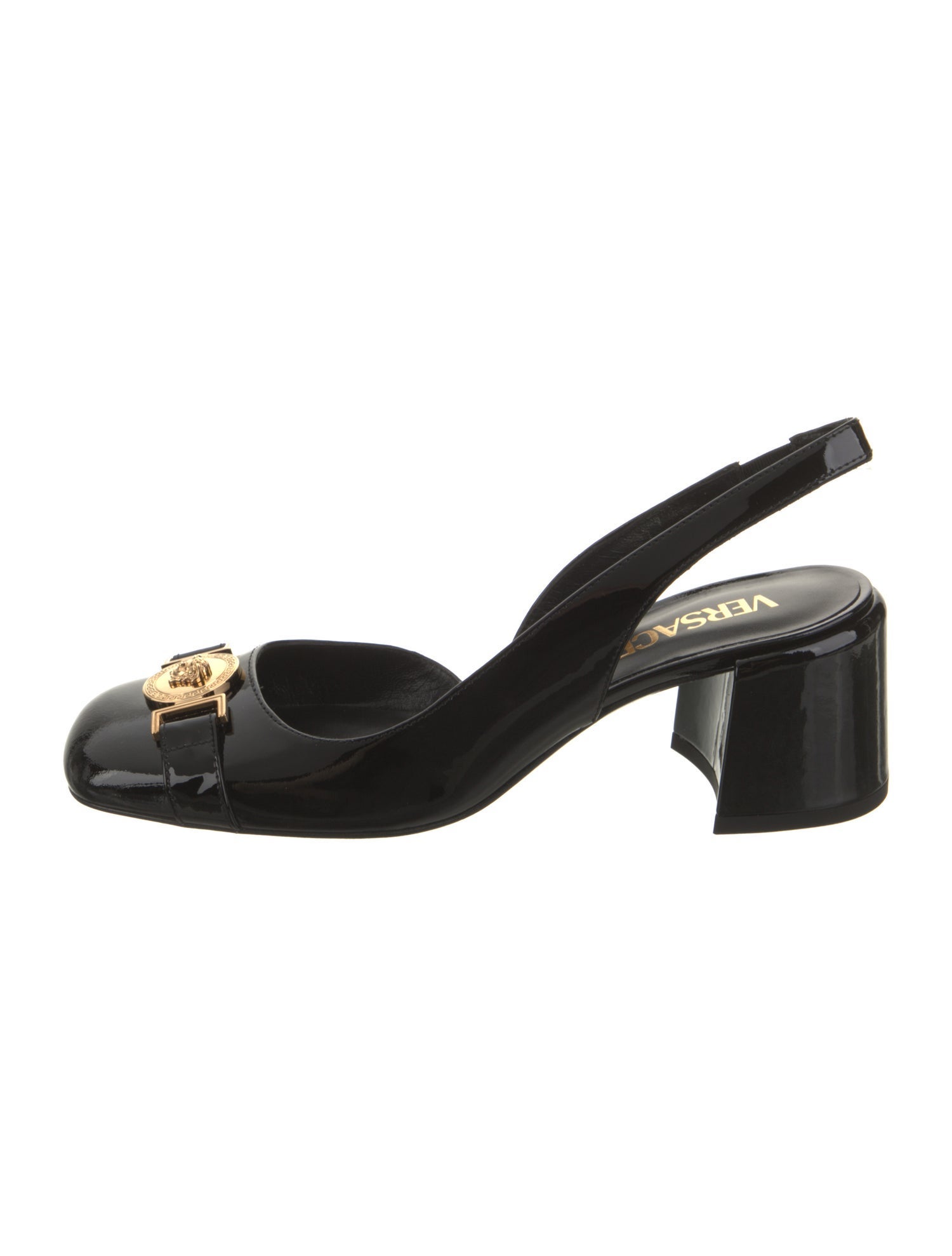 Versace Patent Leather Slingback Pumps