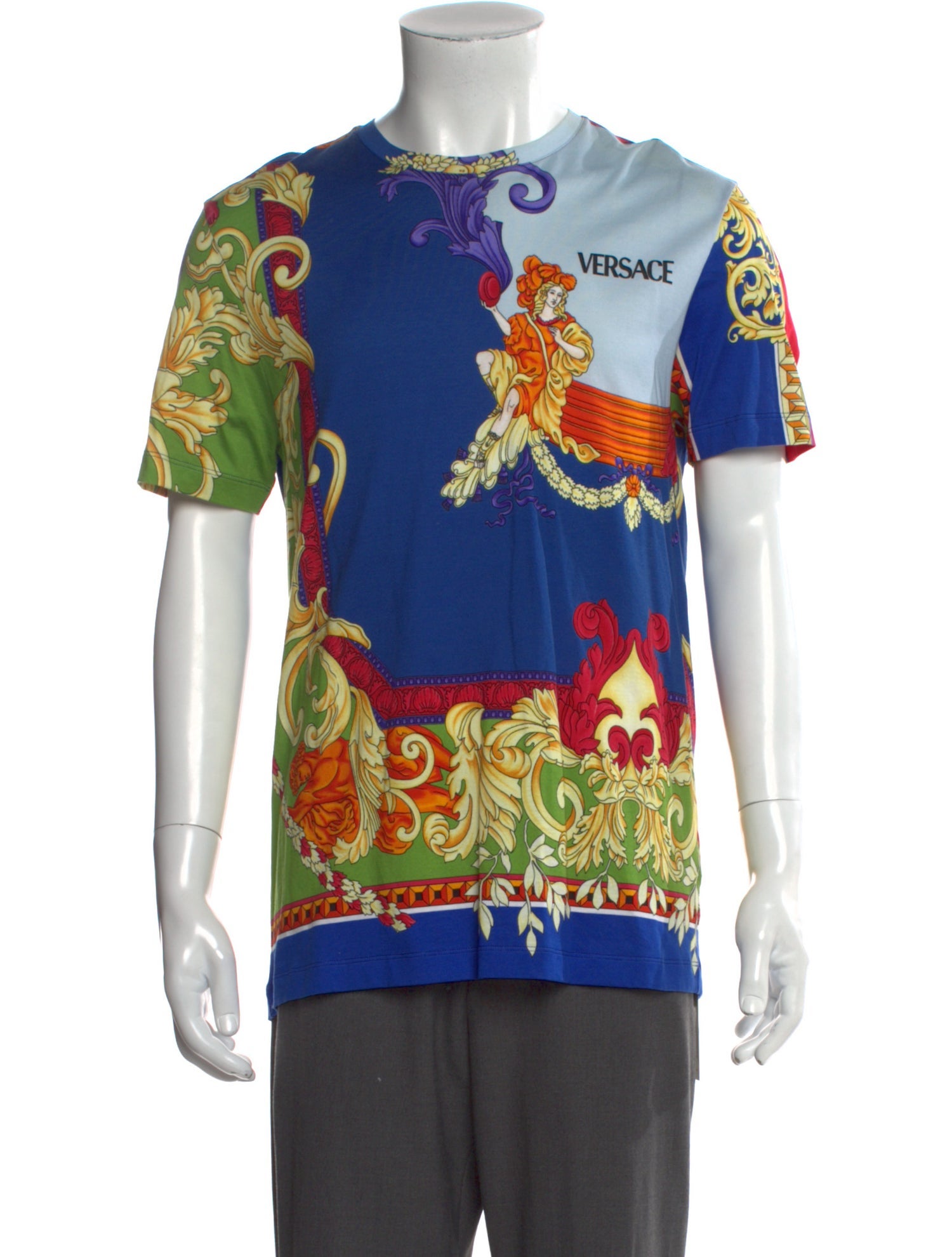 Versace Printed Crew Neck T-Shirt