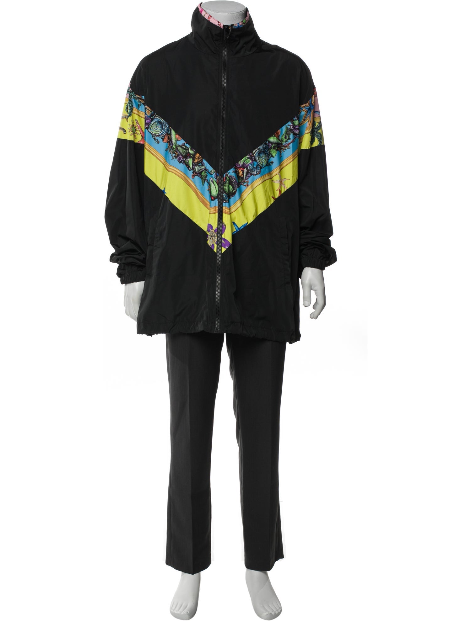 Versace Graphic Print Windbreaker