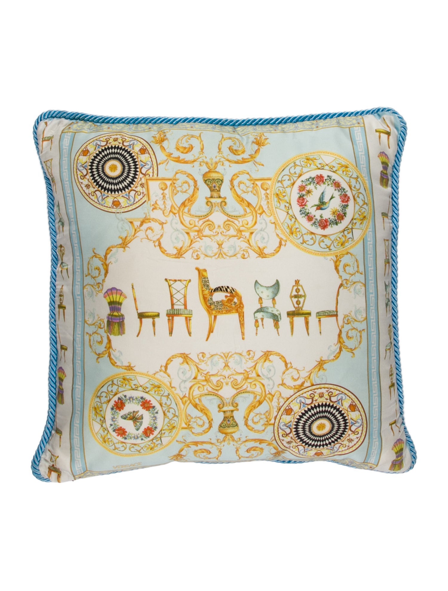 Versace Silk Throw Pillow