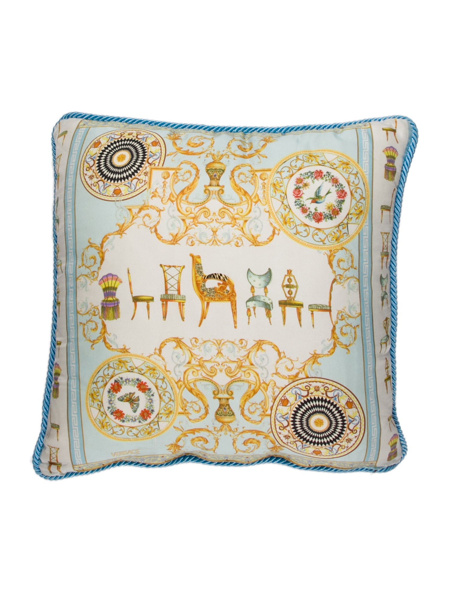 Versace Silk Throw Pillow