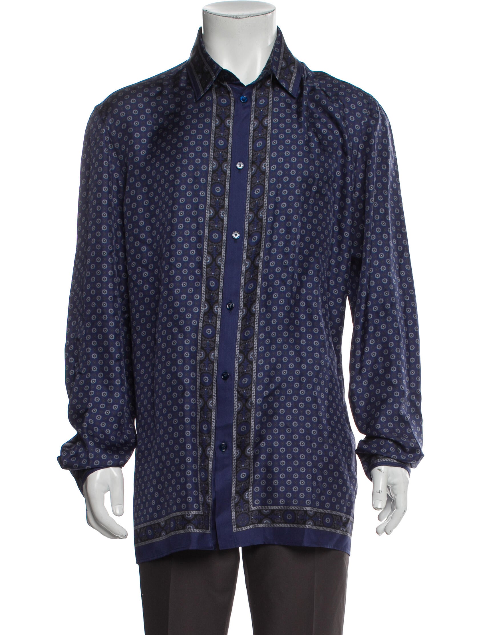 Versace Silk Printed Dress Shirt