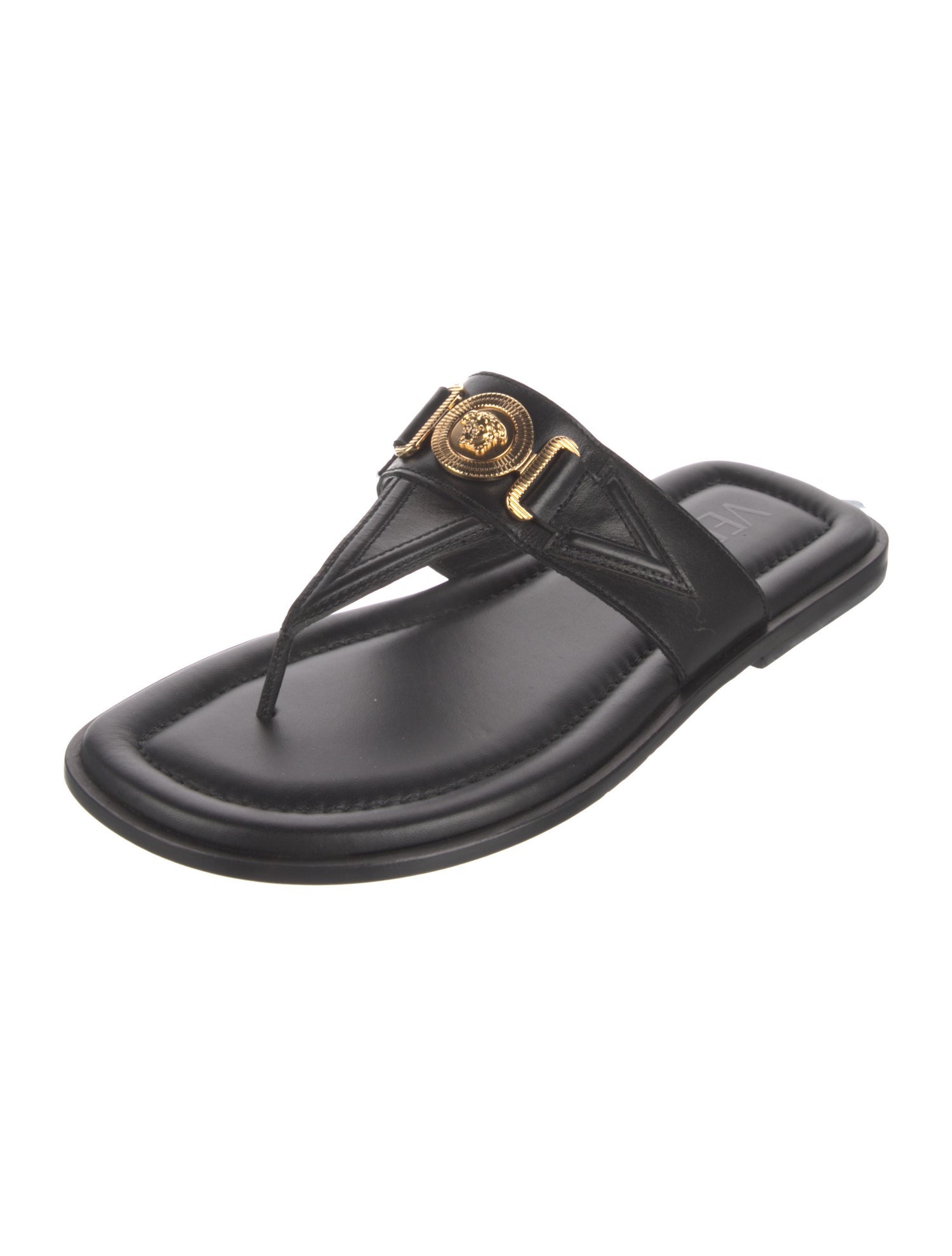 Versace Leather Flip Flops