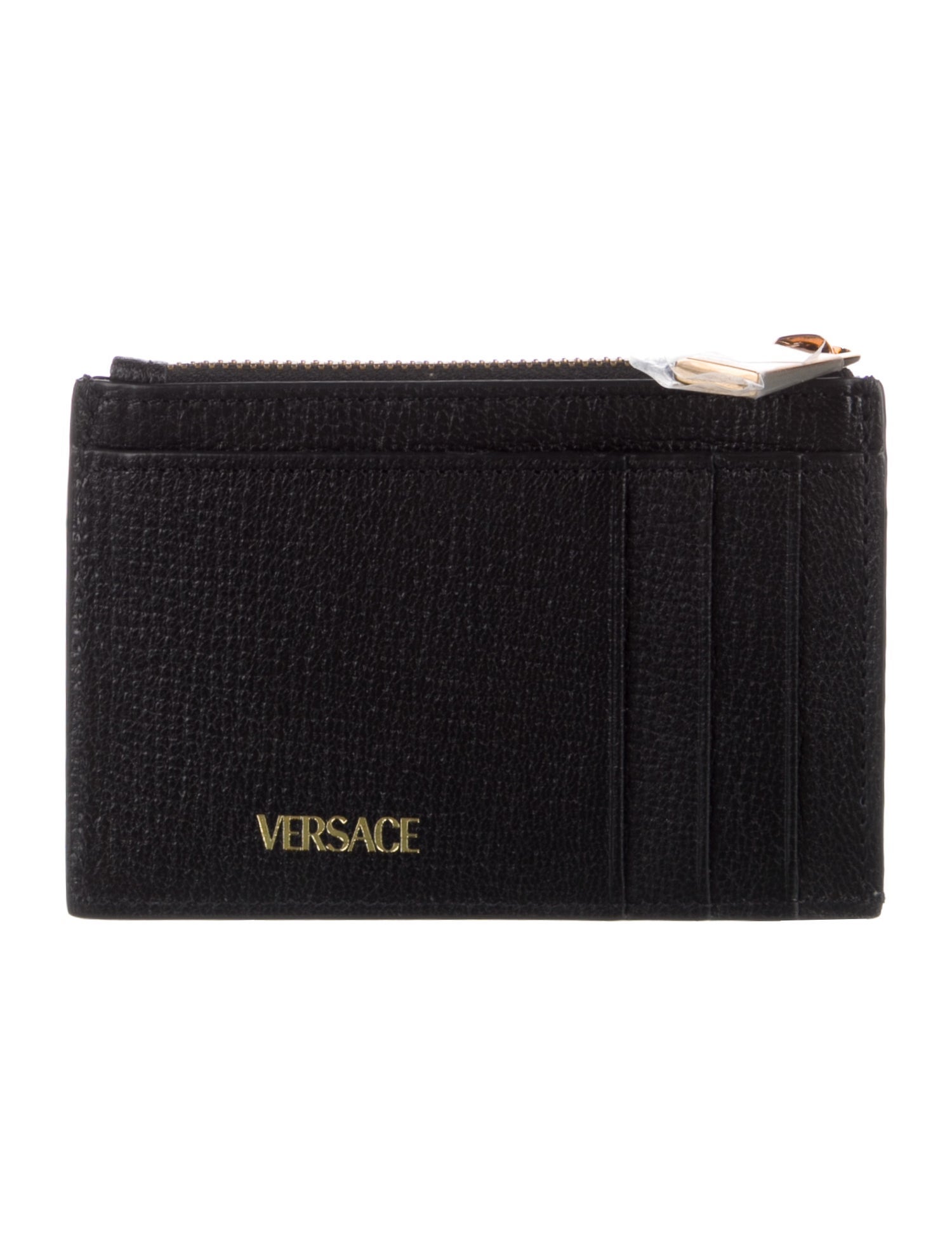 Versace Leather Printed Coin Pouch