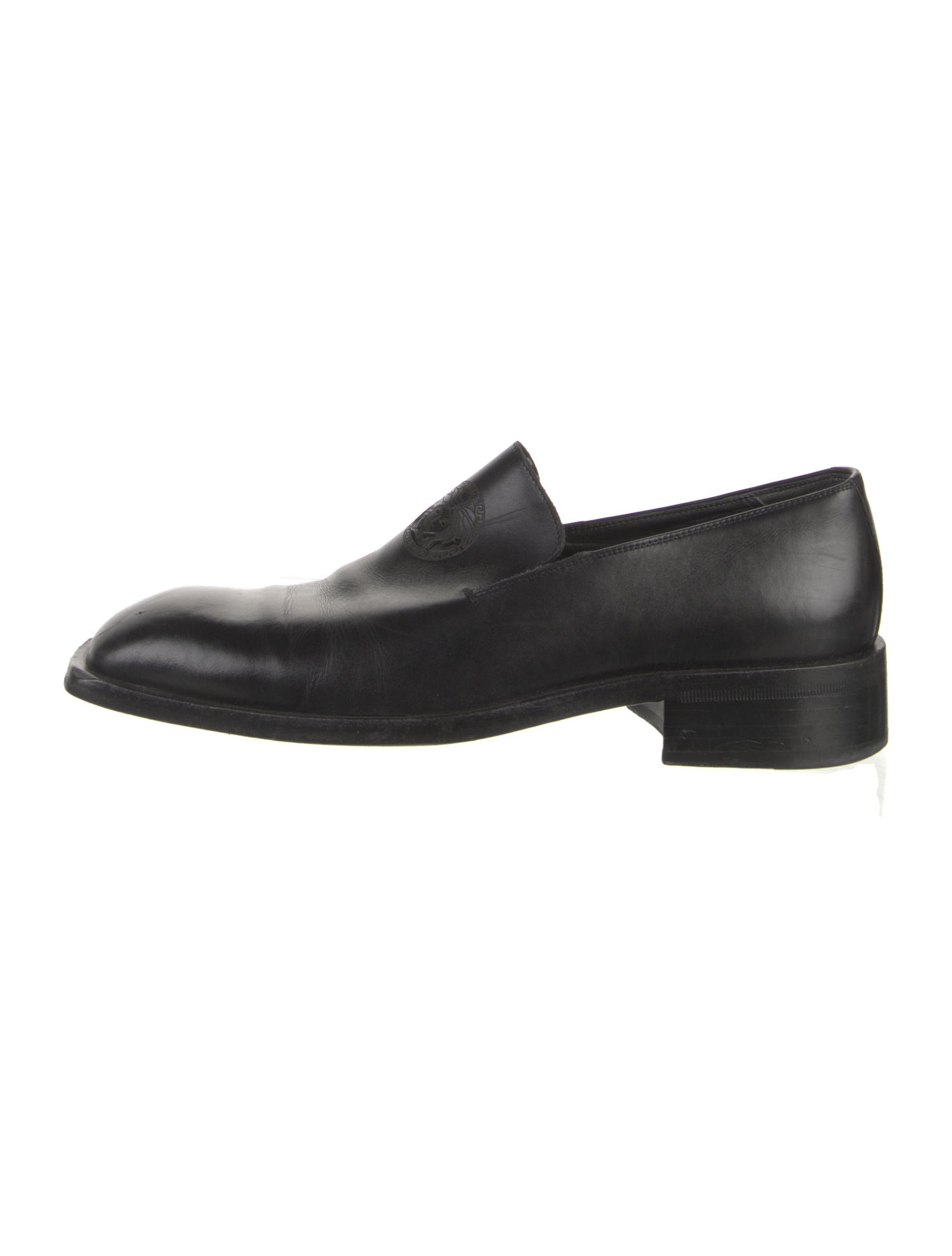 Versace Medusa Insignia Leather Dress Loafers