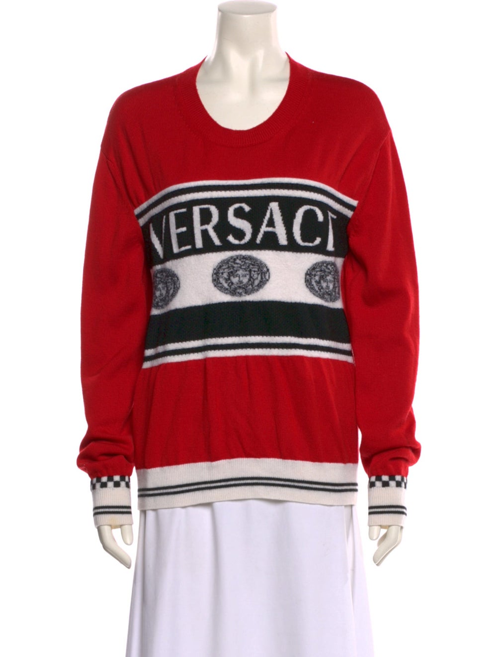 Versace Wool Printed Sweater - image 1