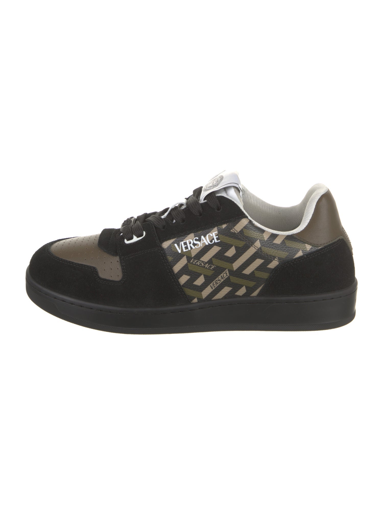 Versace Leather Printed Sneakers