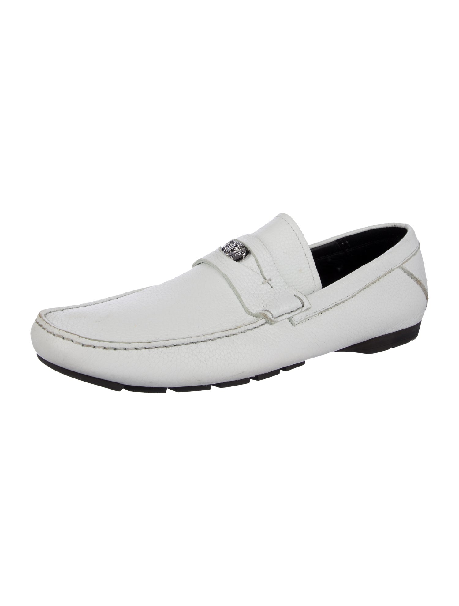 Versace Medusa Insignia Leather Drivers