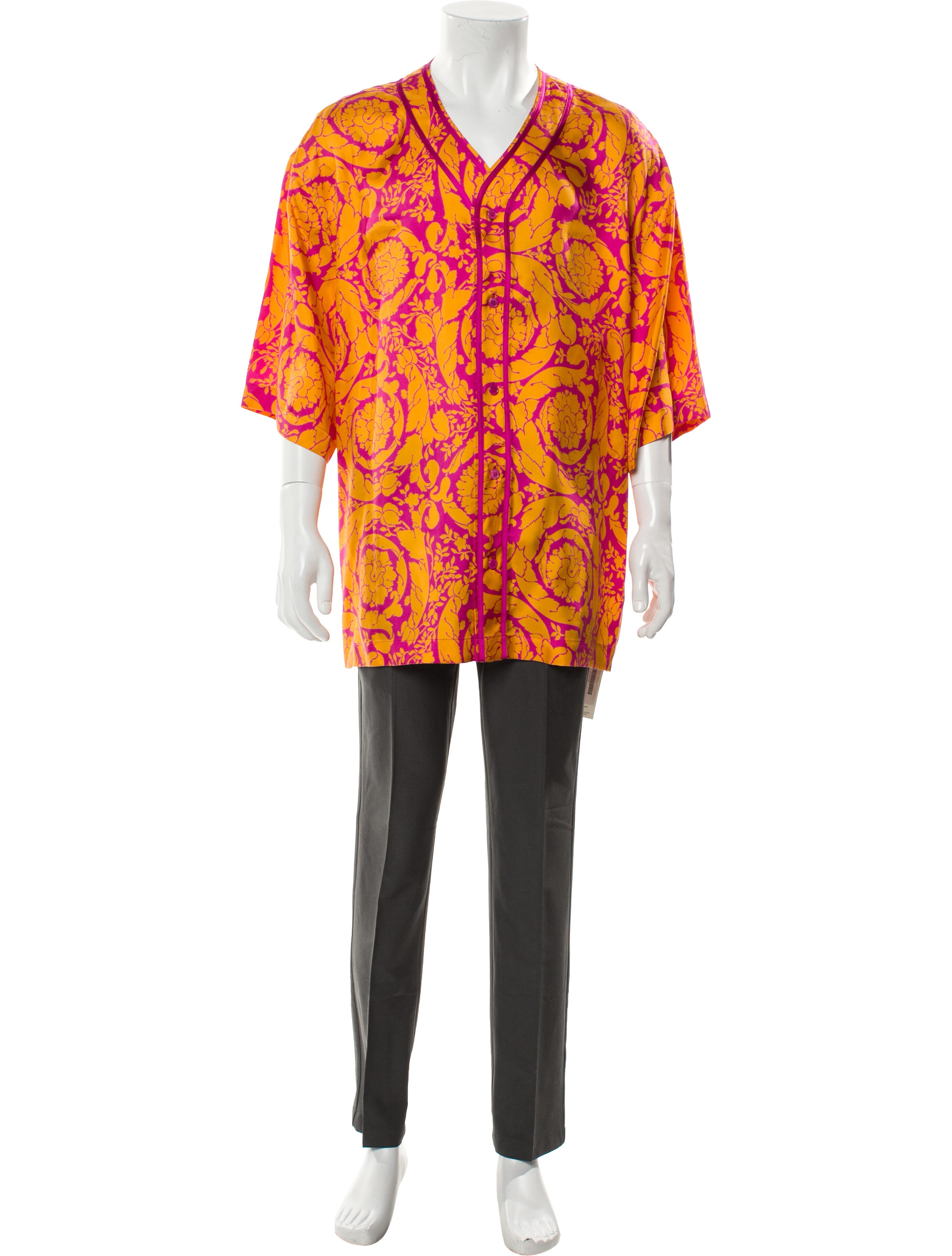 Versace Silk Floral Print Shirt w/ Tags