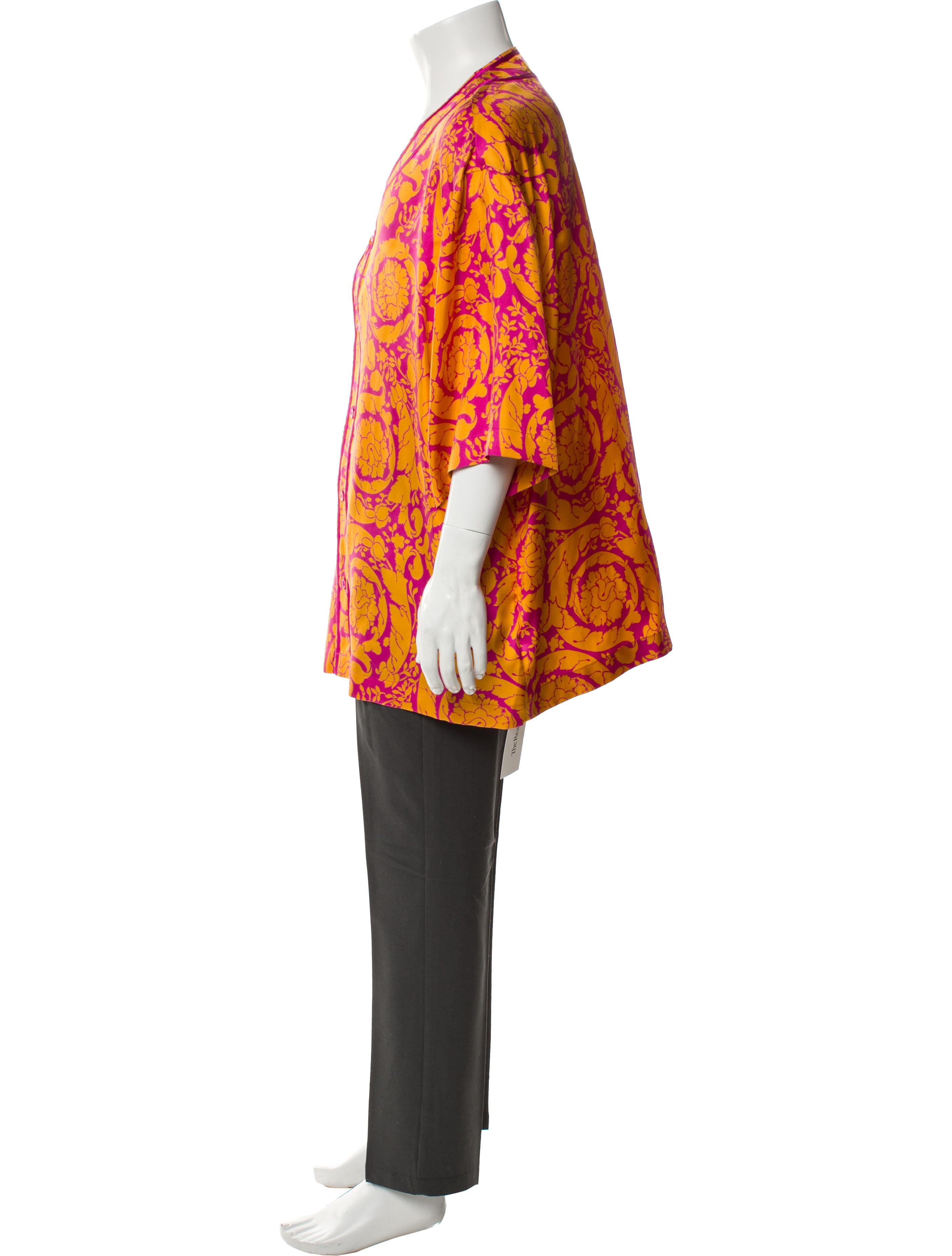 Versace Silk Floral Print Shirt w/ Tags