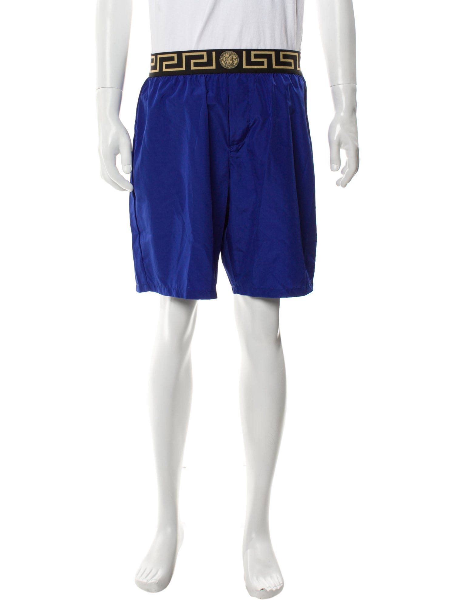 Versace Grecca Pattern Graphic Print Swim Trunks w/ Tags