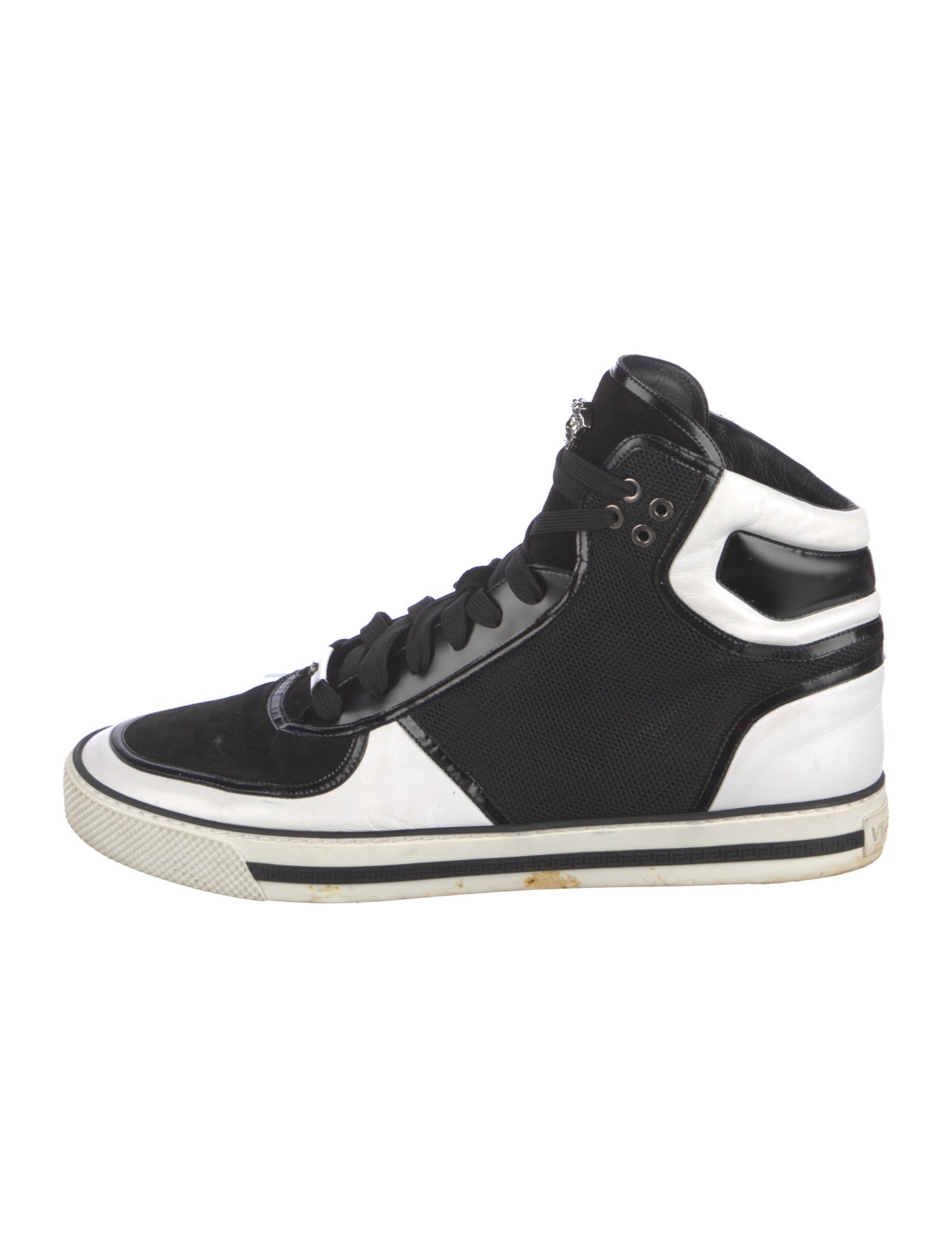 Versace Leather Printed Sneakers