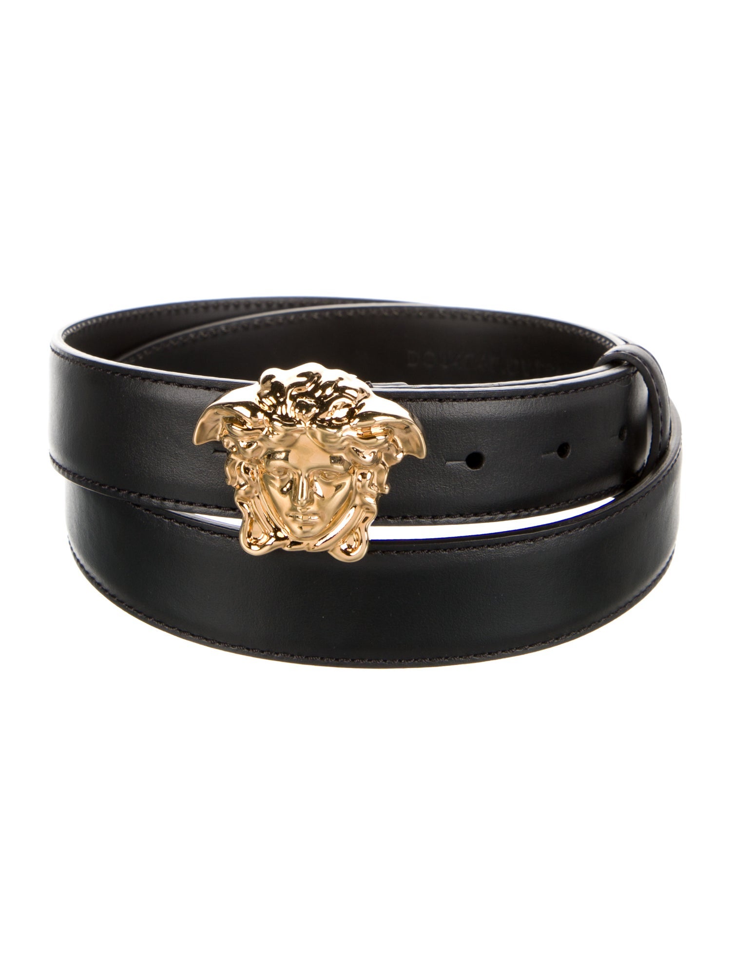 Versace Medusa Insignia Leather Waist Belt