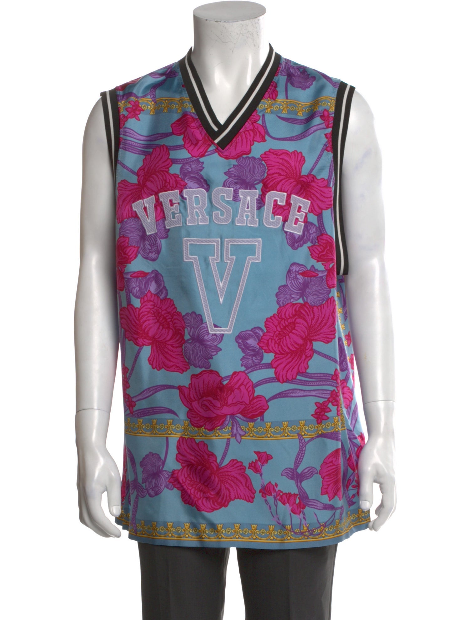 Versace Silk Graphic Print Shirt