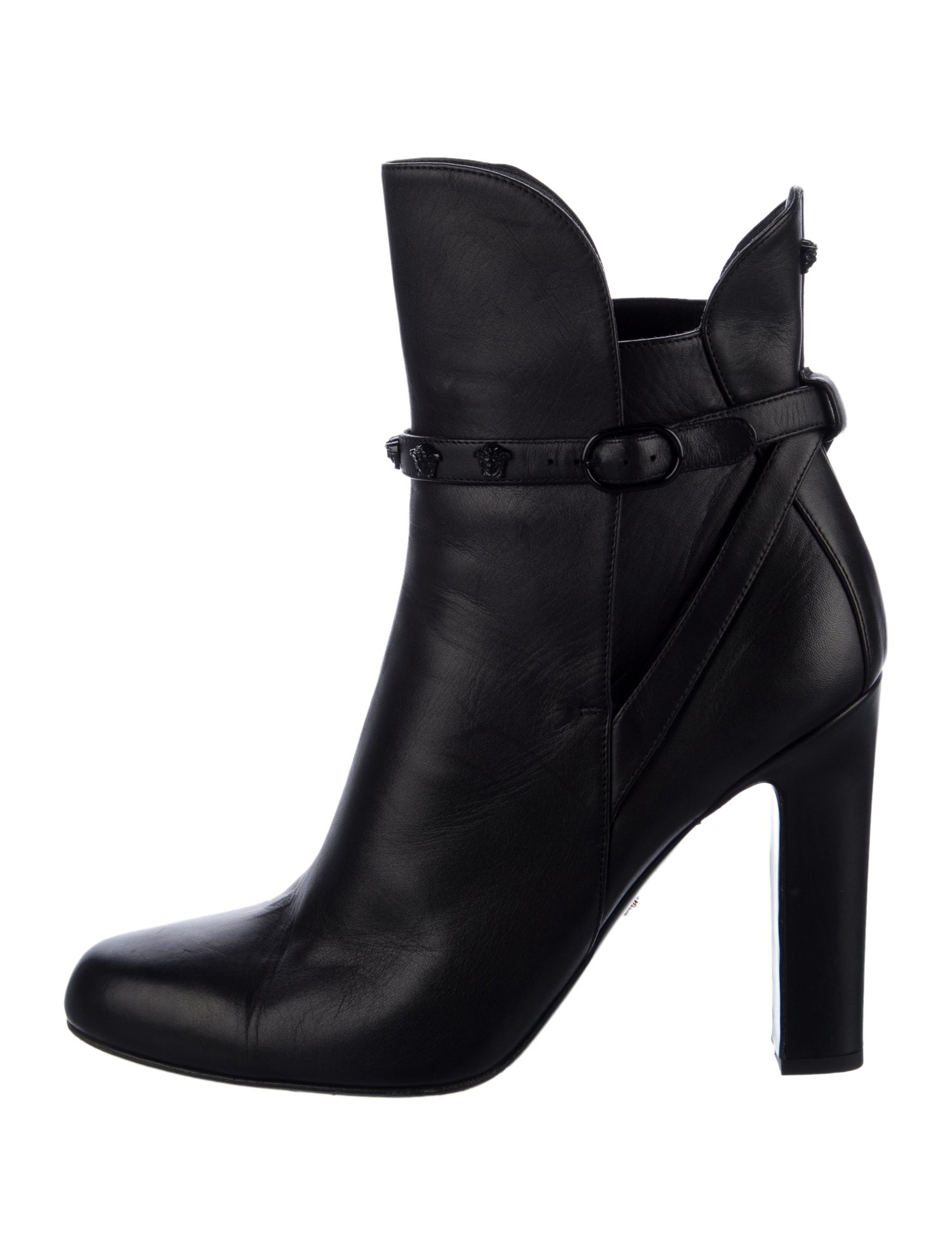 Versace Medusa Insignia Leather Boots